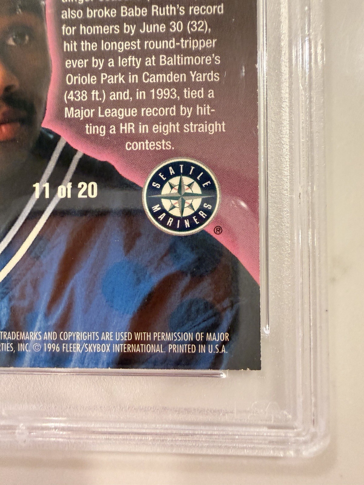 1996 Fleer Ultra Ken Griffey Jr Thunderclap #11
