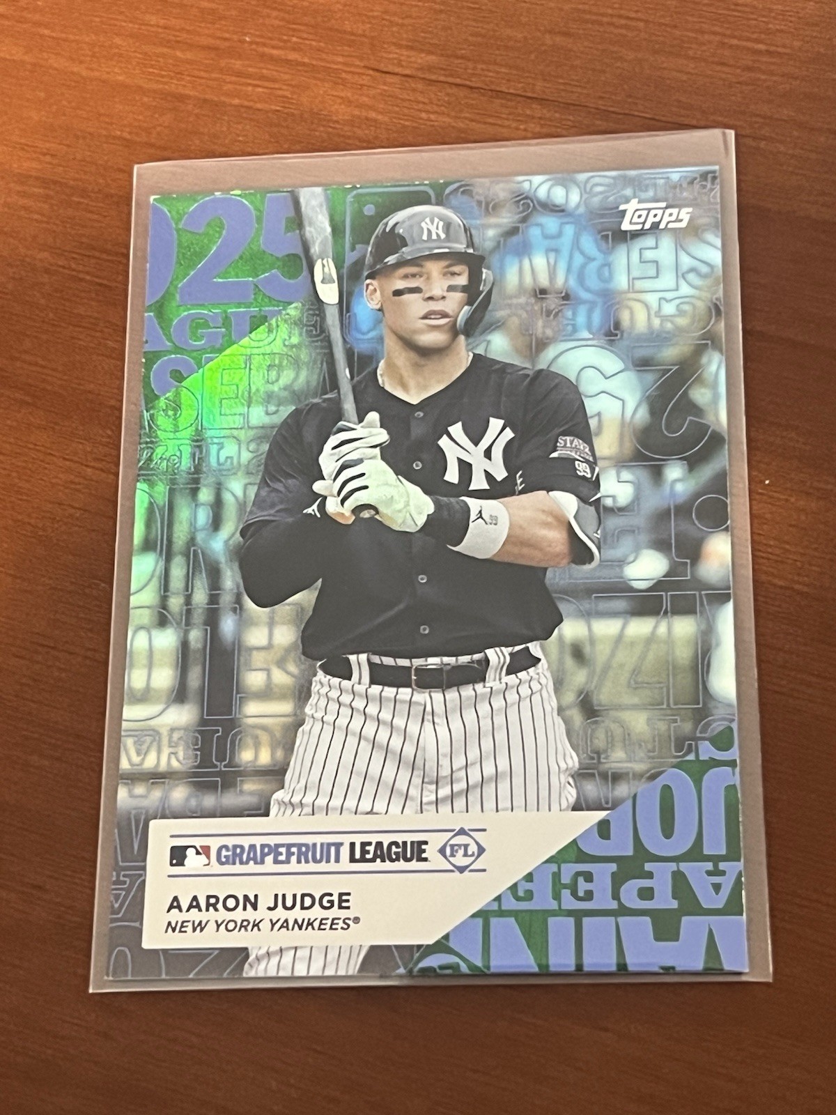 Aaron Judge (#’d /99) 2025 Topps Training Ground Grapefruit League Green #TG-2