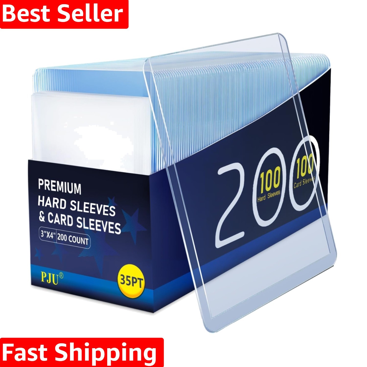 Preserve Your Collection: 200 Count Card Sleeves with 100 Hard & Soft Sleeves