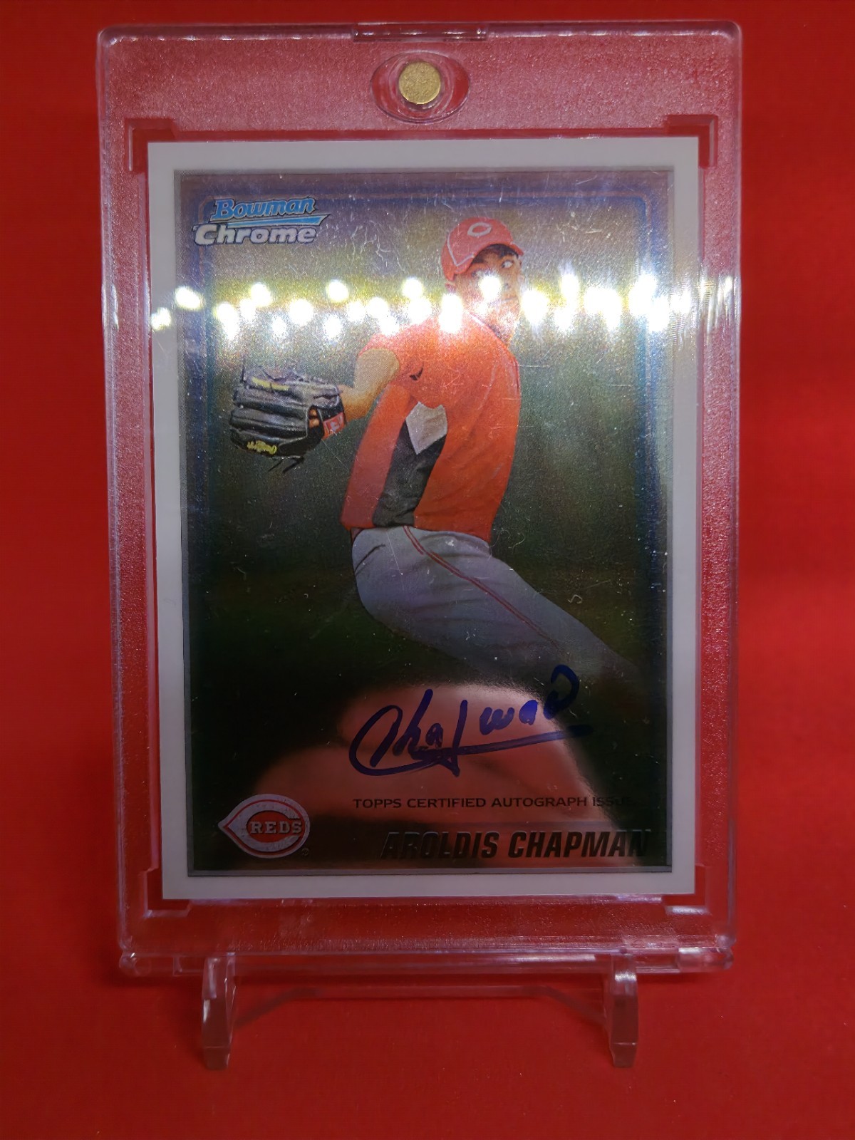 2010 Bowman Chrome Aroldis Chapman Rookie Autograph BCP-199 🔥THROWER!