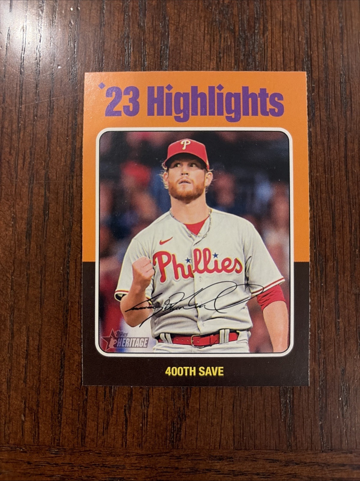 2024 Topps Heritage Craig Kimbrel #6 ’23 Season Highlights Short Print SP