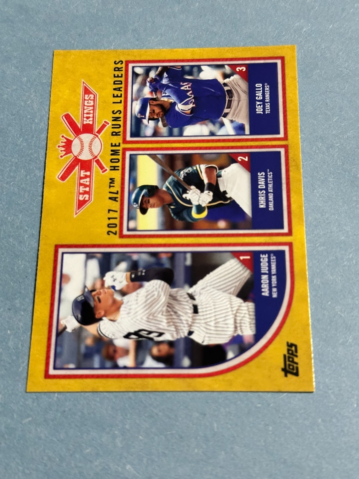 2018 Topps Big League – 2017 AL RBI Leaders Aaron Judge/Davis/Gallo #302 GOLD