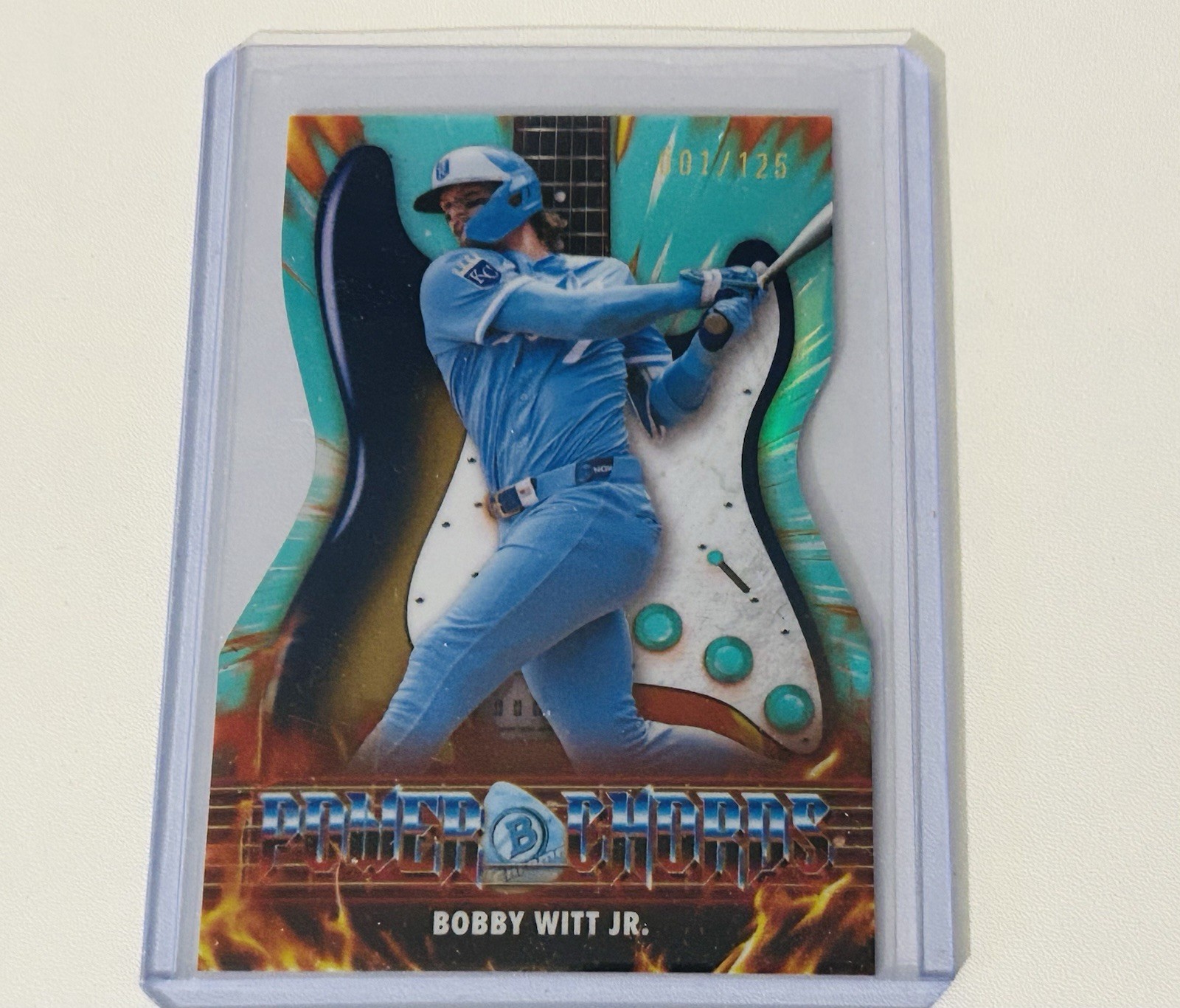 2026 Bowman #PC-13 Bobby Witt Jr. Power Chords Aqua Bookend 001/125
