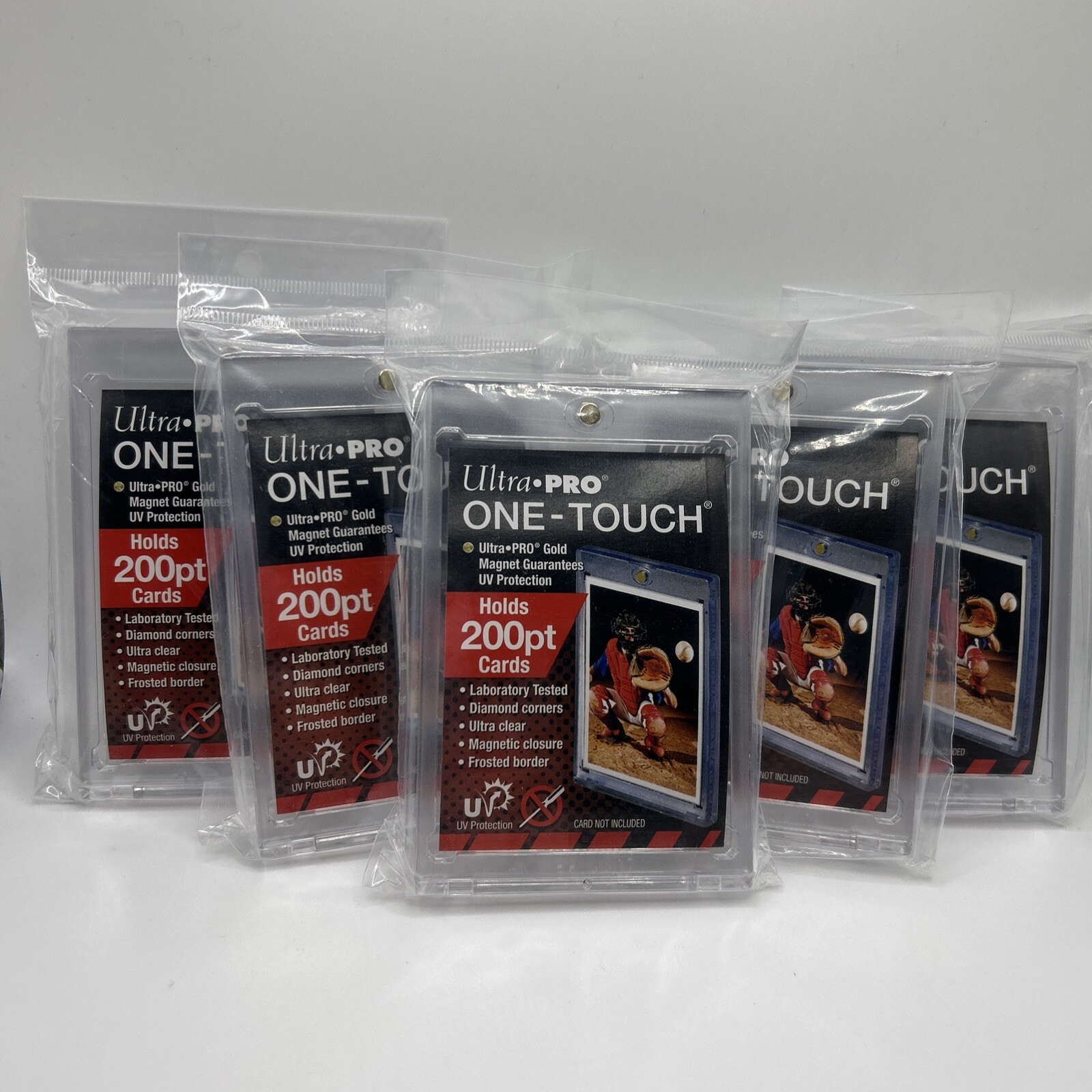 Ultra Pro One-Touch Thick Card 200pt Point Magnetic Card Holder – Lot of 5