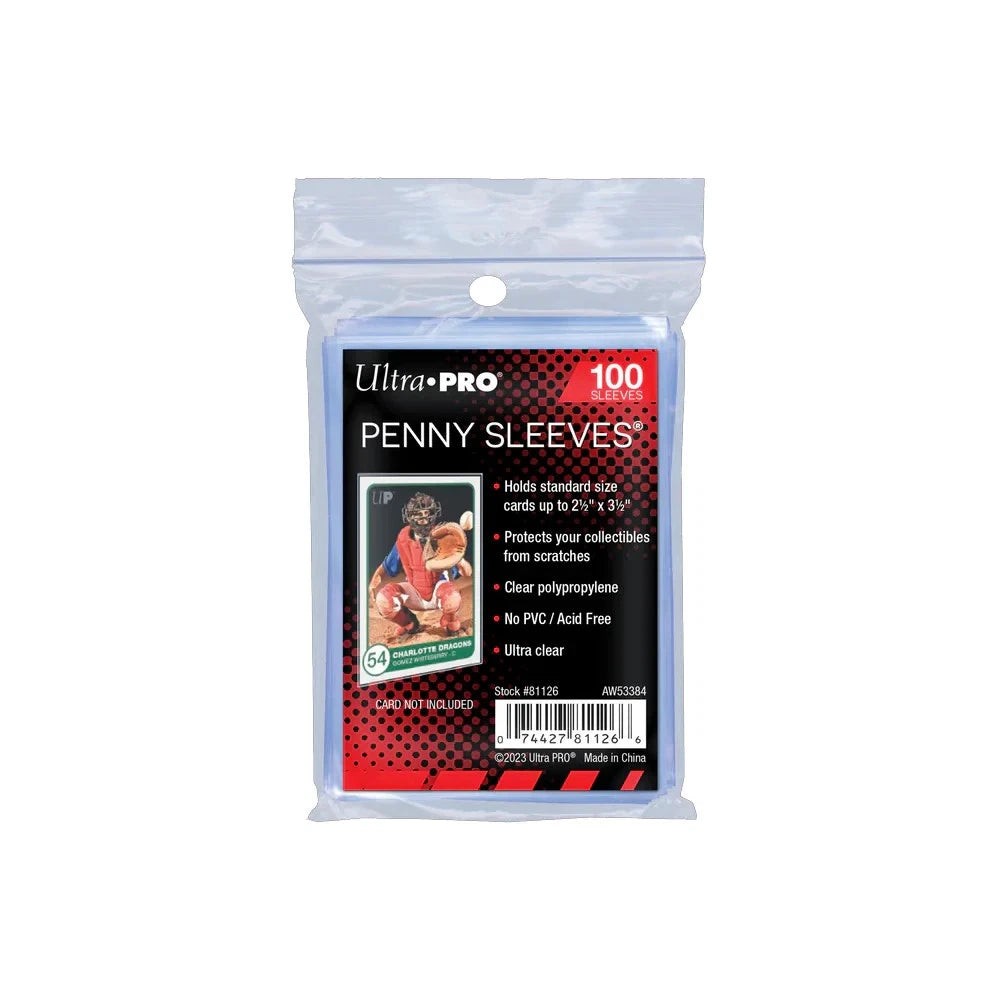 Ultra PRO 100 Count Ultra Clear Premium Card Storage Sleeves – Penny Sleeves