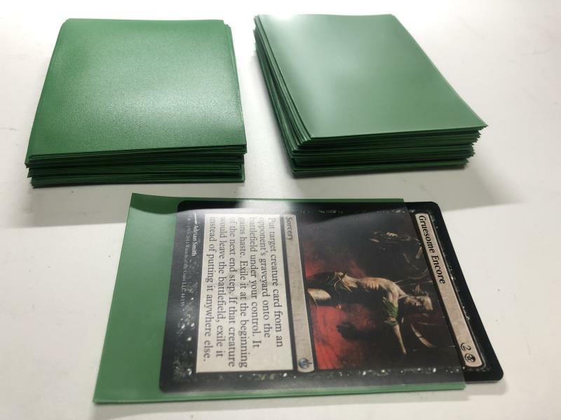 Lenayuyu 300pcs Green Deck Protector Standard MTG Card Sleeves 66x91mm Matte