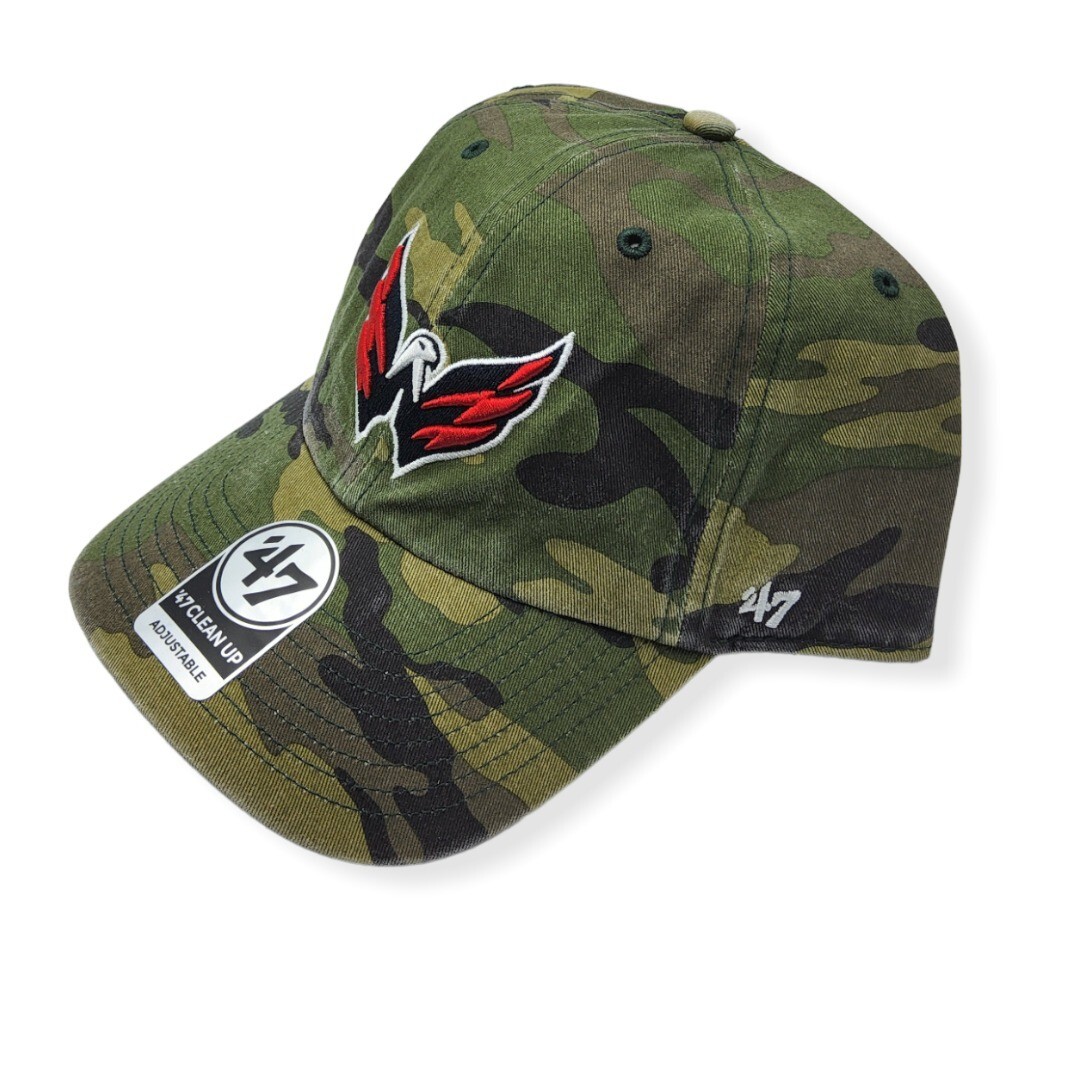 ’47 Washington Capitals Clean Up Camo Adjustable Strap Hat Dad Cap