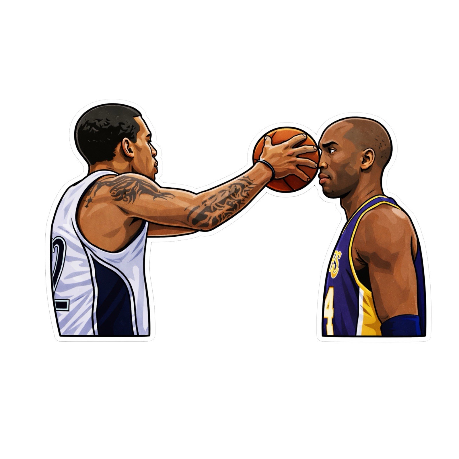 Black Mamba No Flinch Custom Sticker LA Basketball