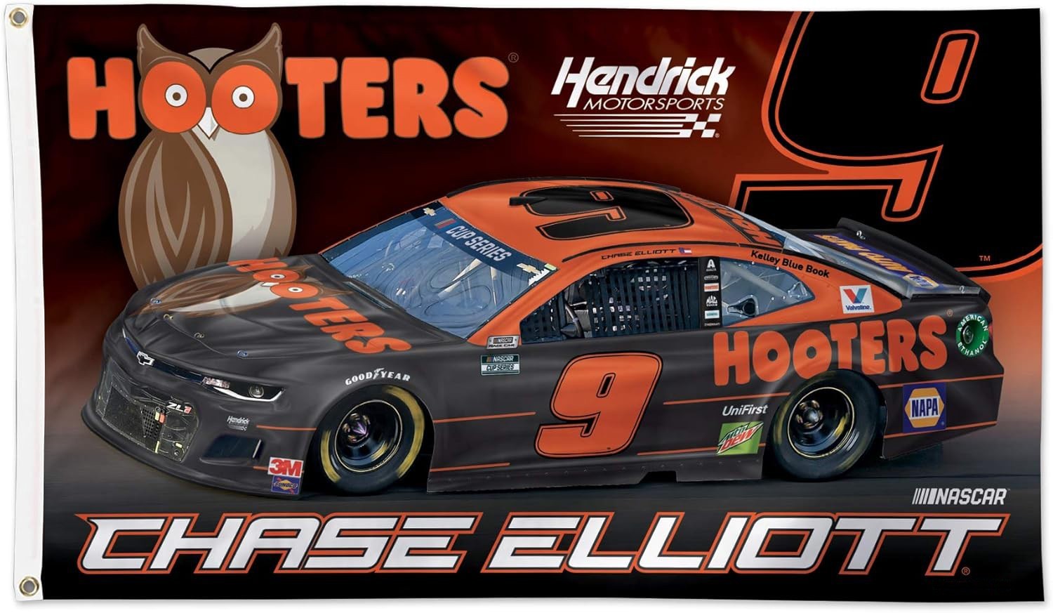 Chase Elliott #9 Nascar Hooters Car Racing 3×5 FT Flag Wall Decore Banner