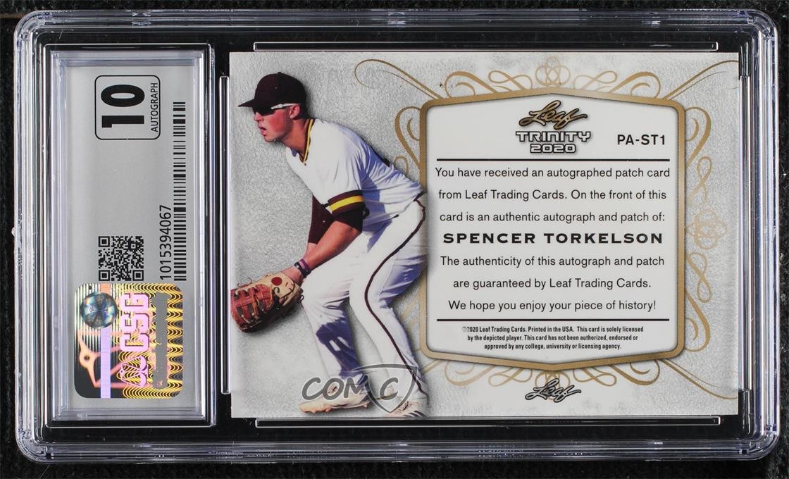 2020 Leaf Trinity Patch Green 43/50 Spencer Torkelson #PA-ST1 Patch Auto 02d2