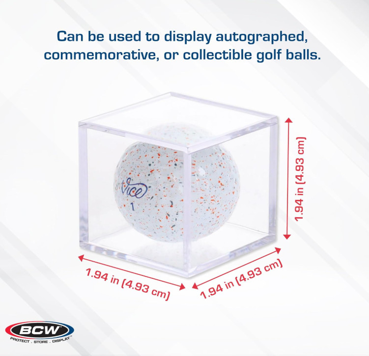 BCW Golf Ball Square – Holder & Display Case (Box of 6 Cubes)