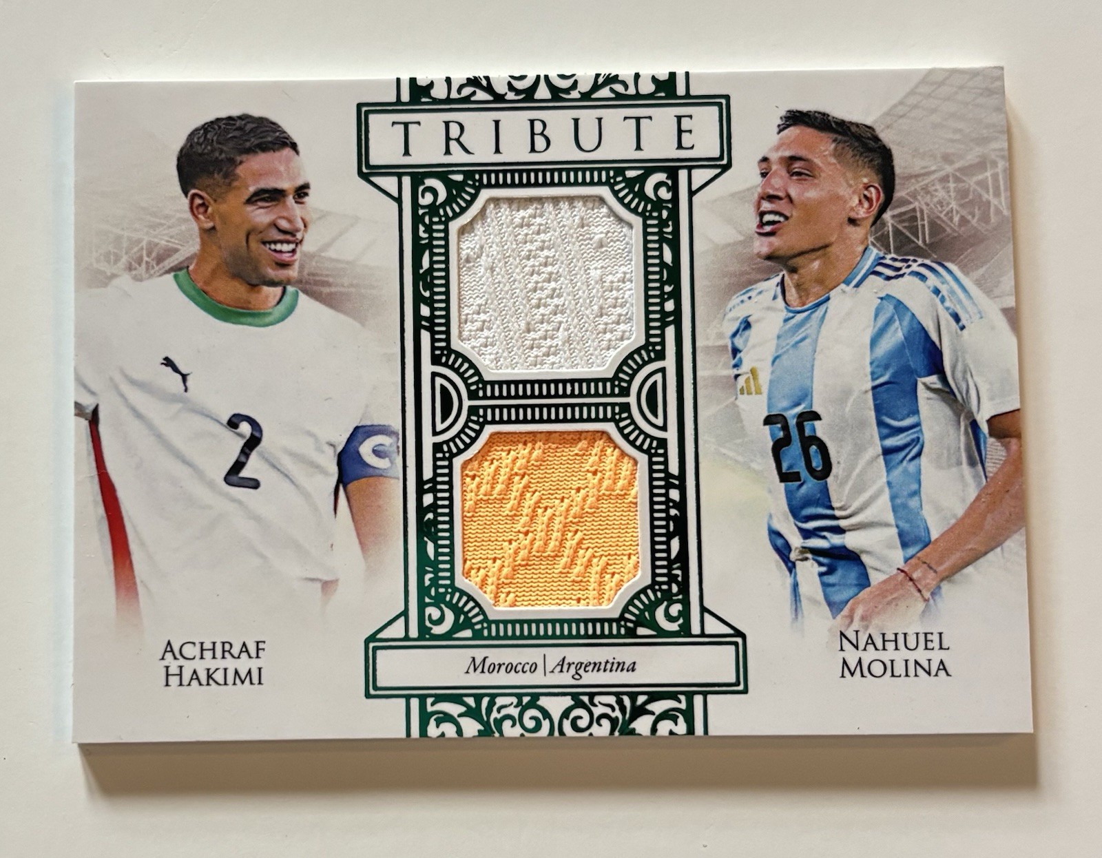 2025 Futera Unique Achraf Hakimi Nahuel Molina Tribute Memorabilia 6/15 #TB05