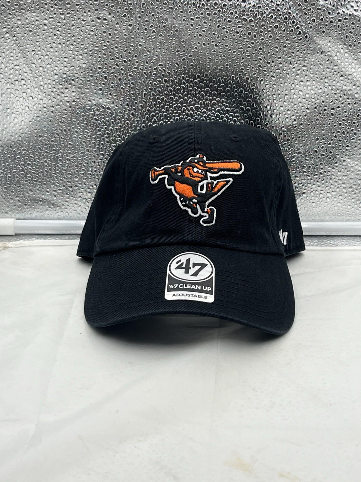 Baltimore Orioles MLB ’47 Brand Throwback Black Clean Up Adjustable Hat
