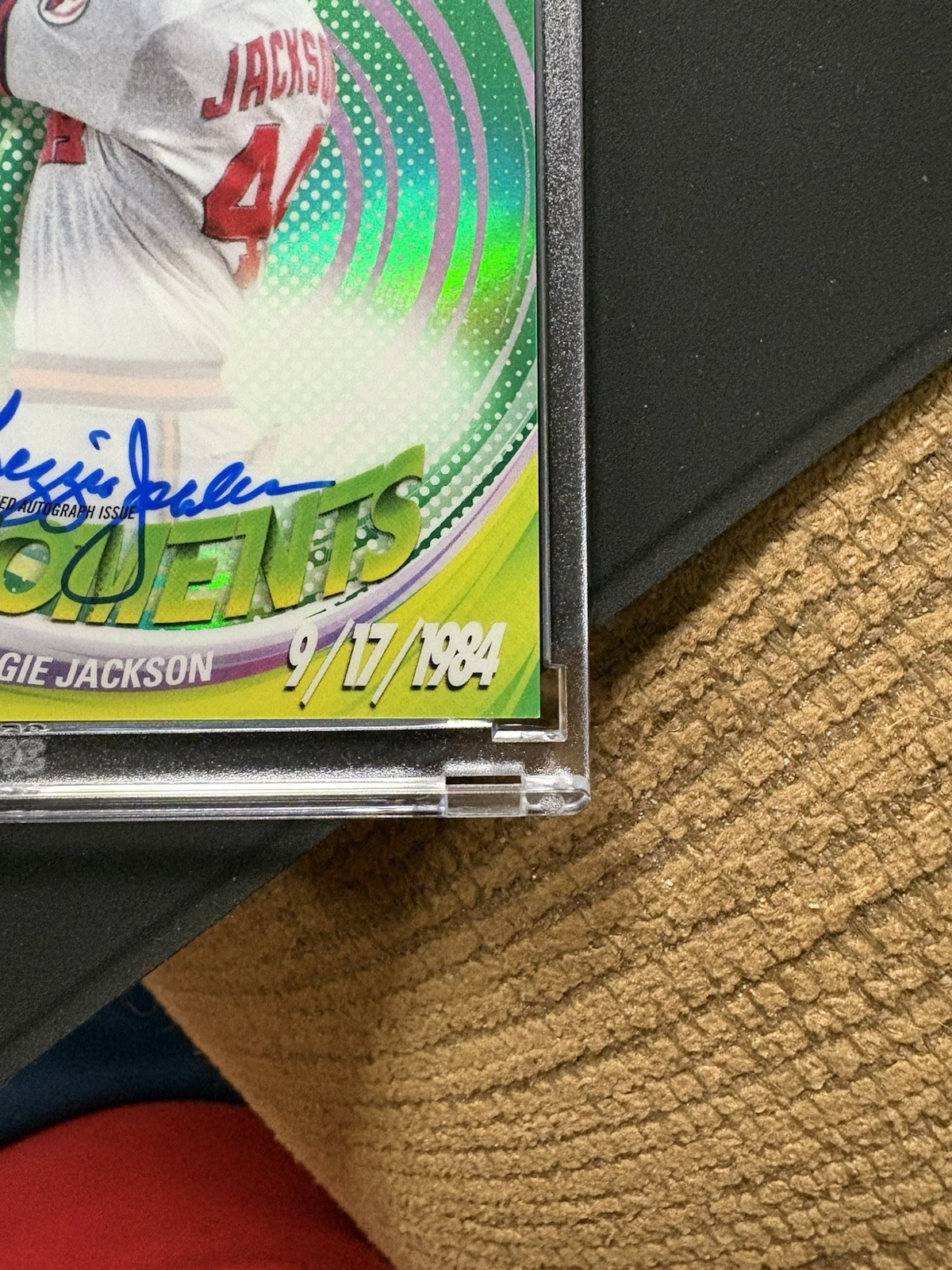2025 Topps Finest Reggie Jackson Finest Moments Green Auto /75 Angels