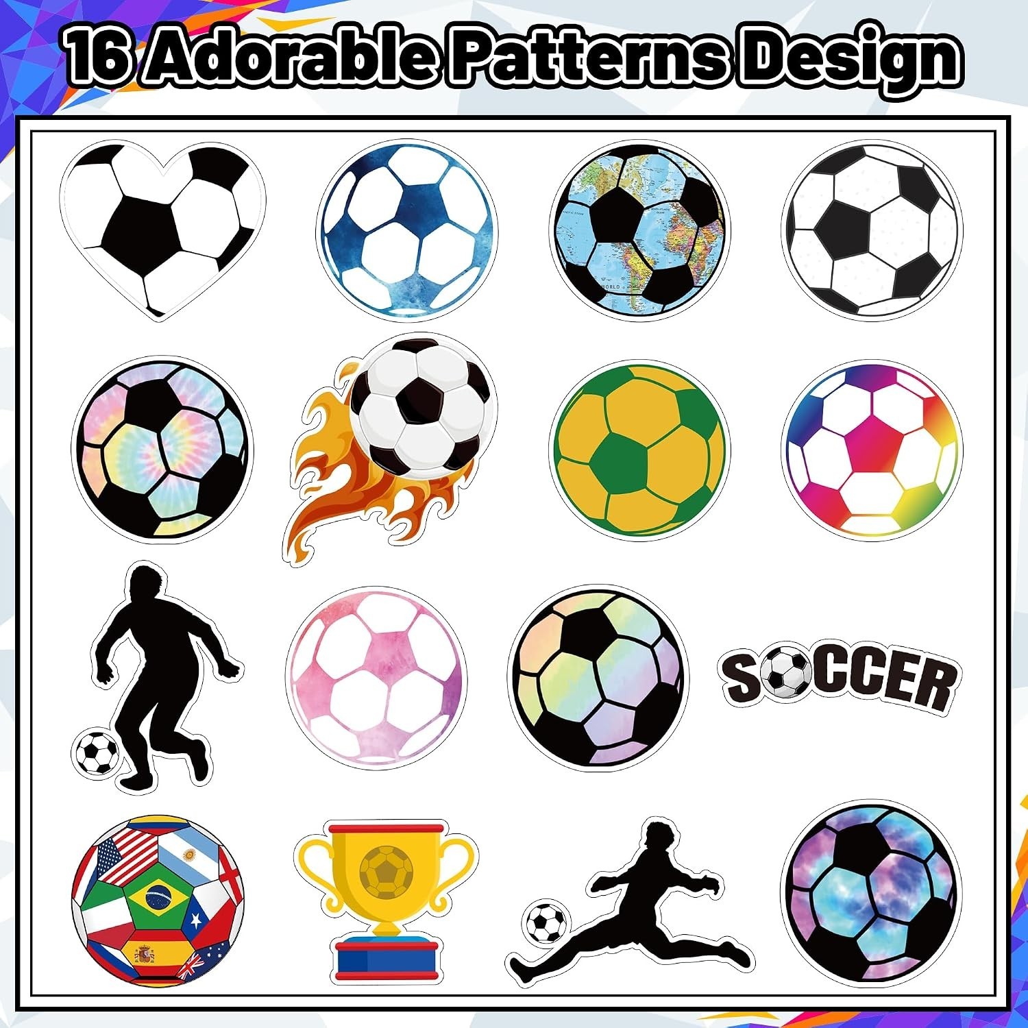 1000Pcs Soccer Stickers – Self-Adhesive Decals
