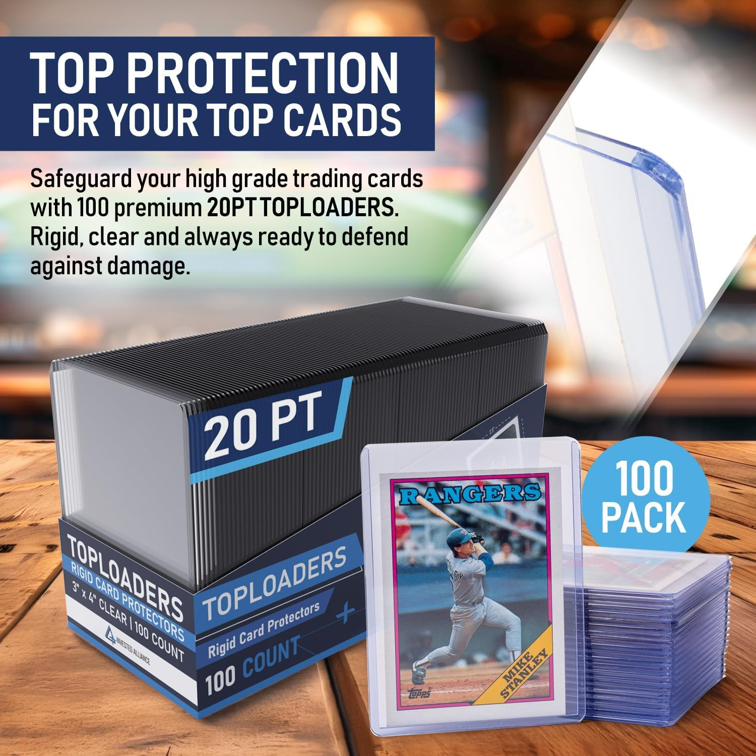 Premium Seamless 20PT – 360PT Thick Top Loaders for Cards | Top Loader Card Hold