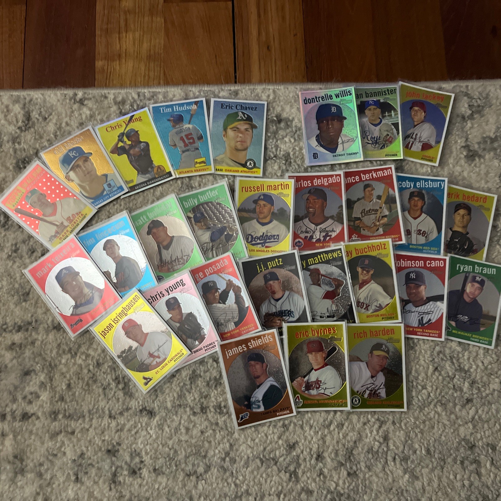 (28) Different 2007/2008 Topps Heritage Short Print Lot (#’d, RCs/Refractors)