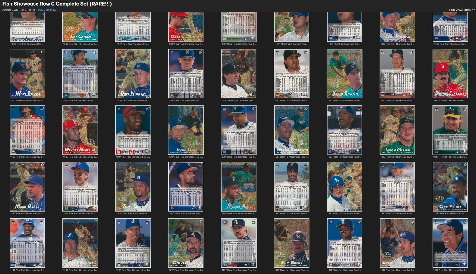 1997 Flair Showcase Row 0 Complete Set #1-180, Incredible!! Last of 6 MT sets!!