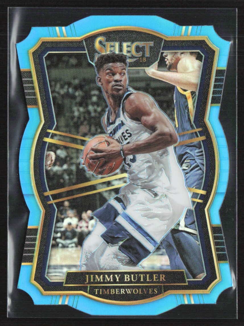 Jimmy Butler 2017-18 Panini Select Light Premier Blue Die Cut /185 #154