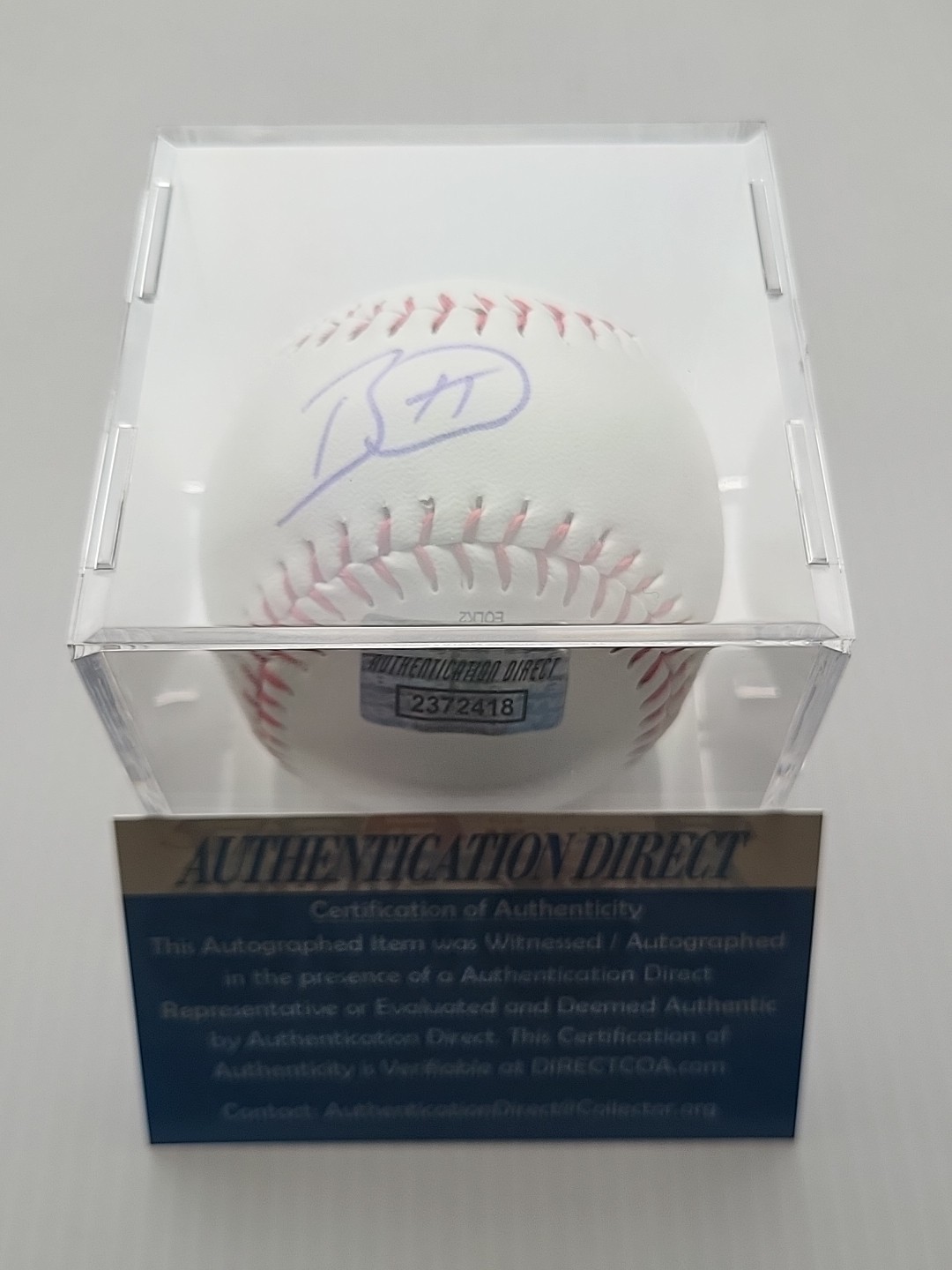 BOBBY WITT JR. Hand-Signed Autographed Baseball with COA and (Protective Case)