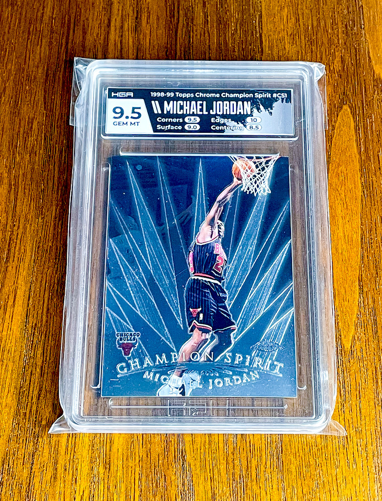 Michael Jordan 1998 Topps Chrome #CS1🏀🏀HGA 9.5 GEM MT🏀🏀Champion Spirit🏀TPG