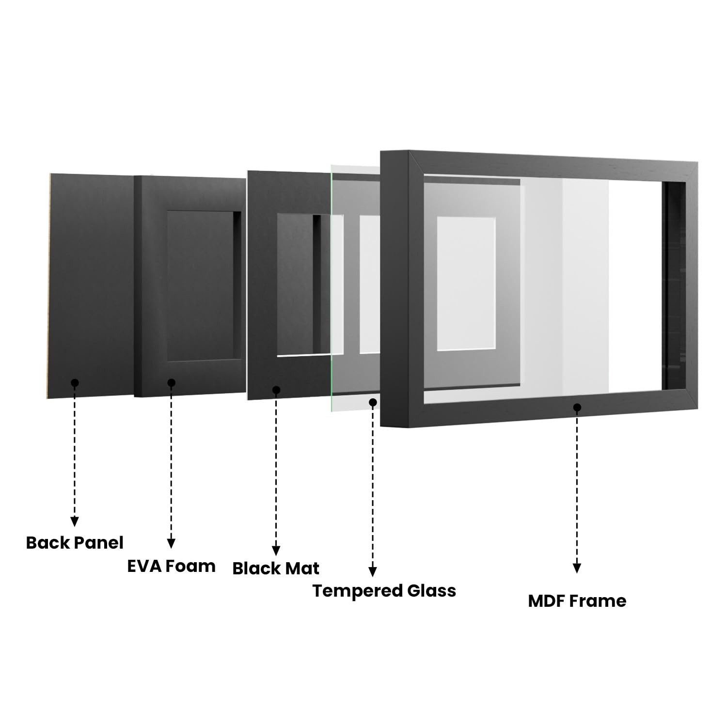 Sports Card Display Frame with Tempered Glass, Wall Mount or Tabletop Trading…
