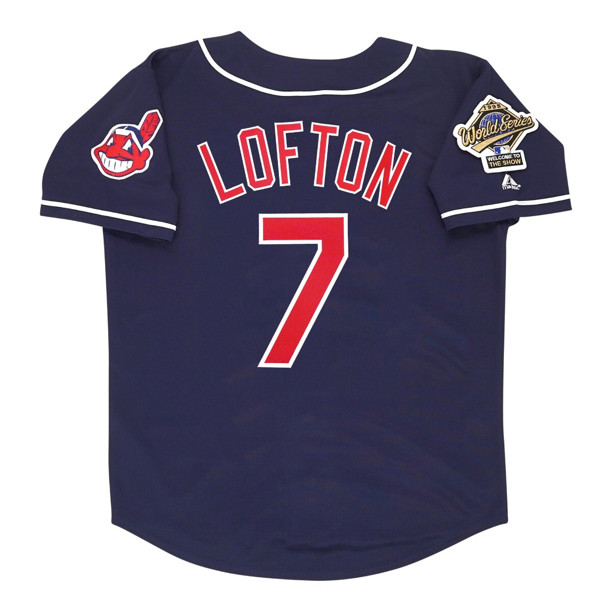Kenny Lofton 1995 Cleveland Indians Alt Navy Blue World Series Men’s Jersey