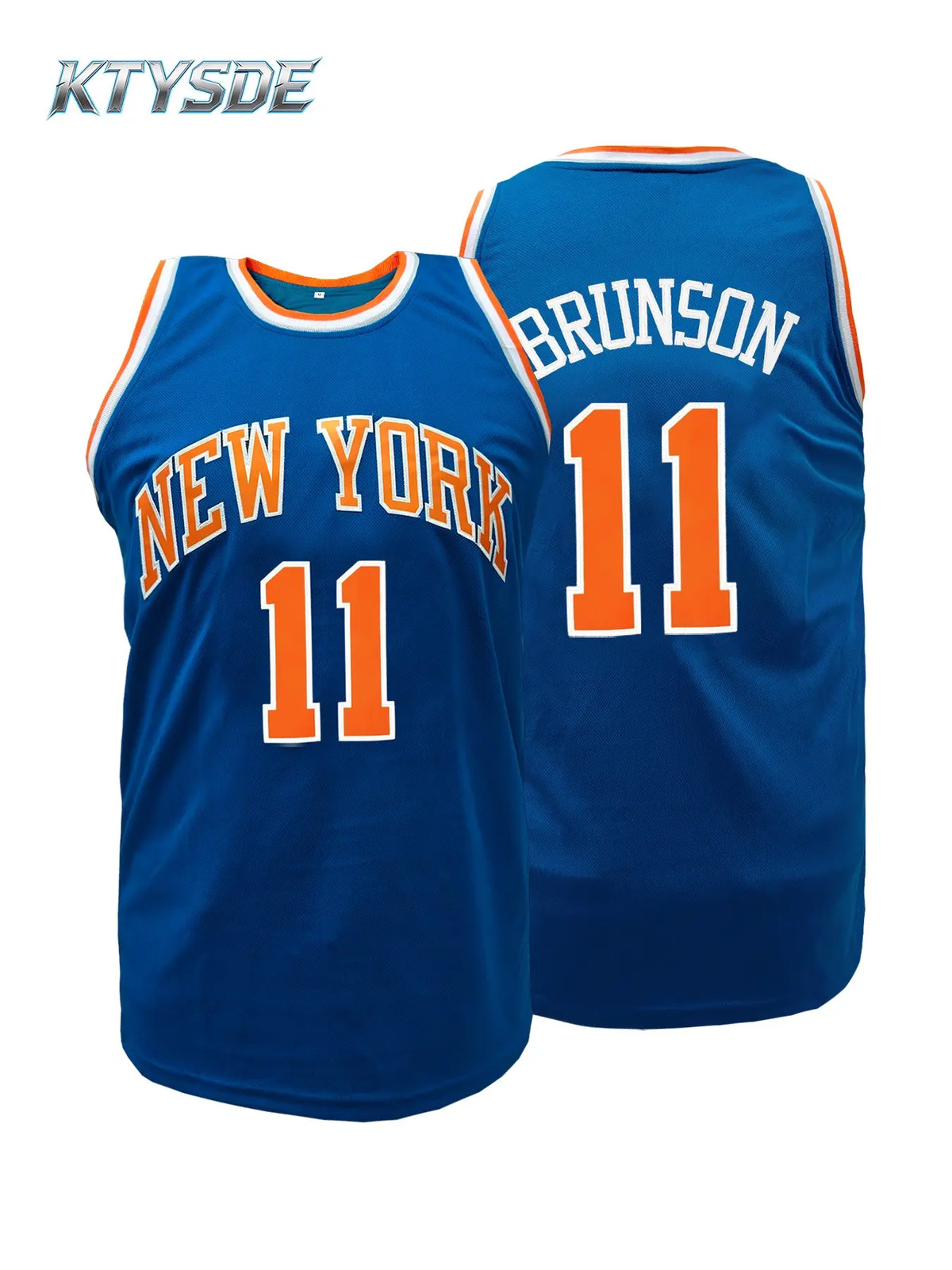 Men’s New York Embroidered Basketball Jersey Brunson 11 Stitched Breathable Spor
