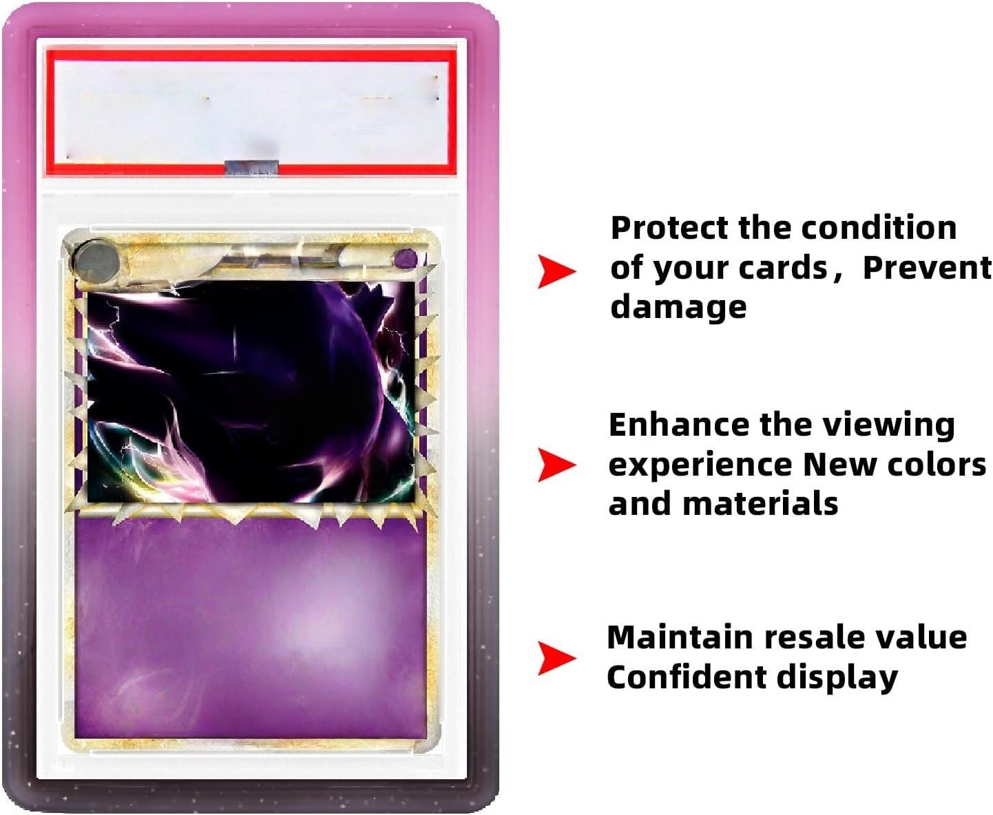 Gradient For PSA Graded Card Slab Bumper Guard Protector Case Skin TPU-11 Colors