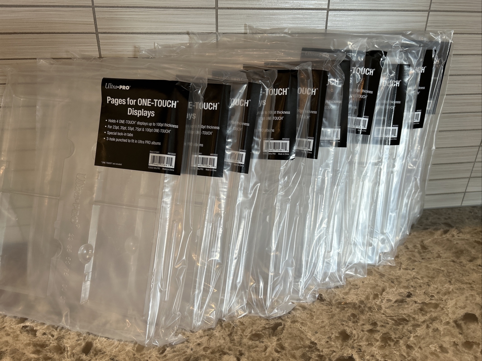 Ultra Pro Pages for One Touch Holders 23pt – 100pt 4 per Page- 10 Pages Total