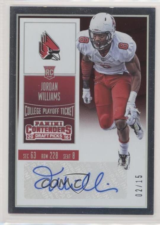 2016 Contenders Draft Picks 2/15 Jordan Williams-Lambert Rookie Auto RC 1m1a
