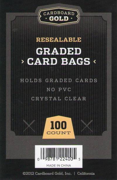 100 (1 Pack) Ultra CBG RESEALABLE GRADED CARD BAGS GB