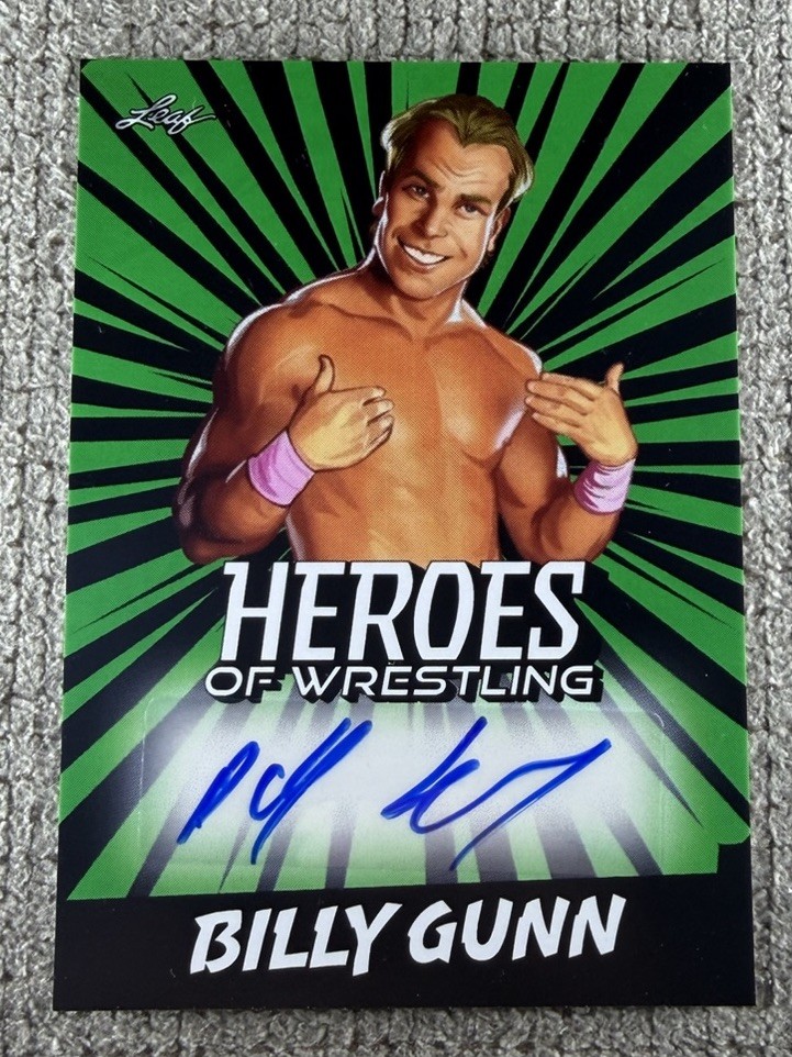 Billy Gunn 2023 Leaf Heroes of Wrestling GREEN Autograph Auto SP #BA-BG1