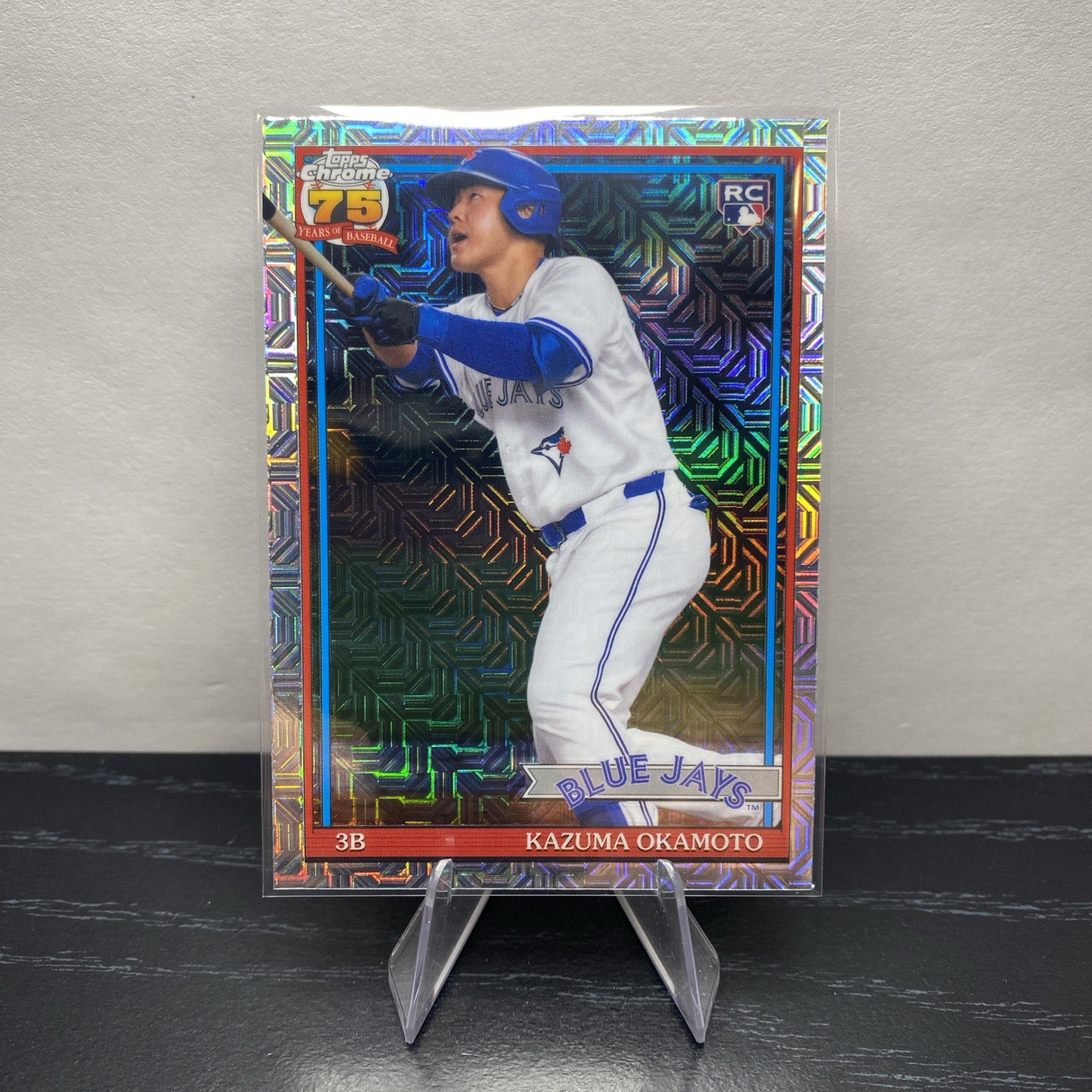 Topps Series 2 Chrome 2026 Kazuma Okamoto #91C2-43 Blue Jays Silver Pack Mojo