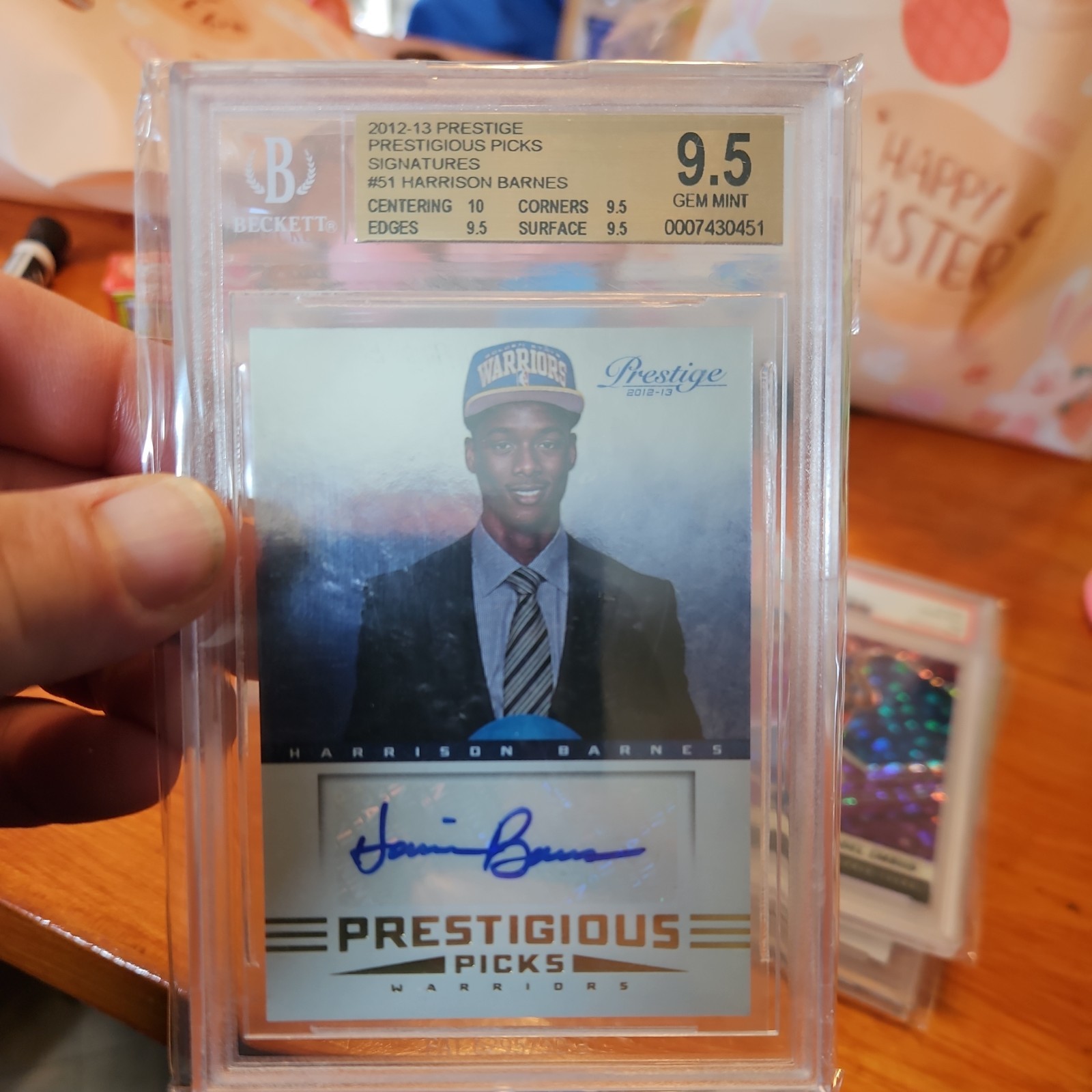 2012-13 Panini Prestige Prestigious Picks Signatures Harrison Barnes Auto Golden