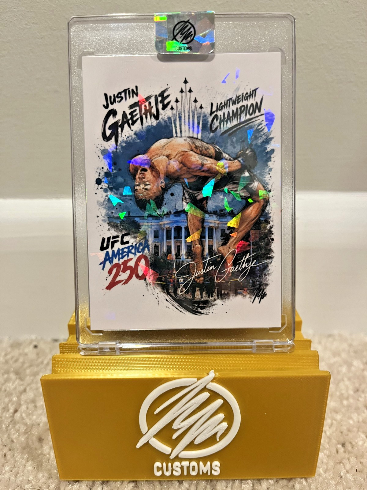 Justin Gaethje UFC America 250 “Splash Series” Art Card from Nicholas Mattiuzzo