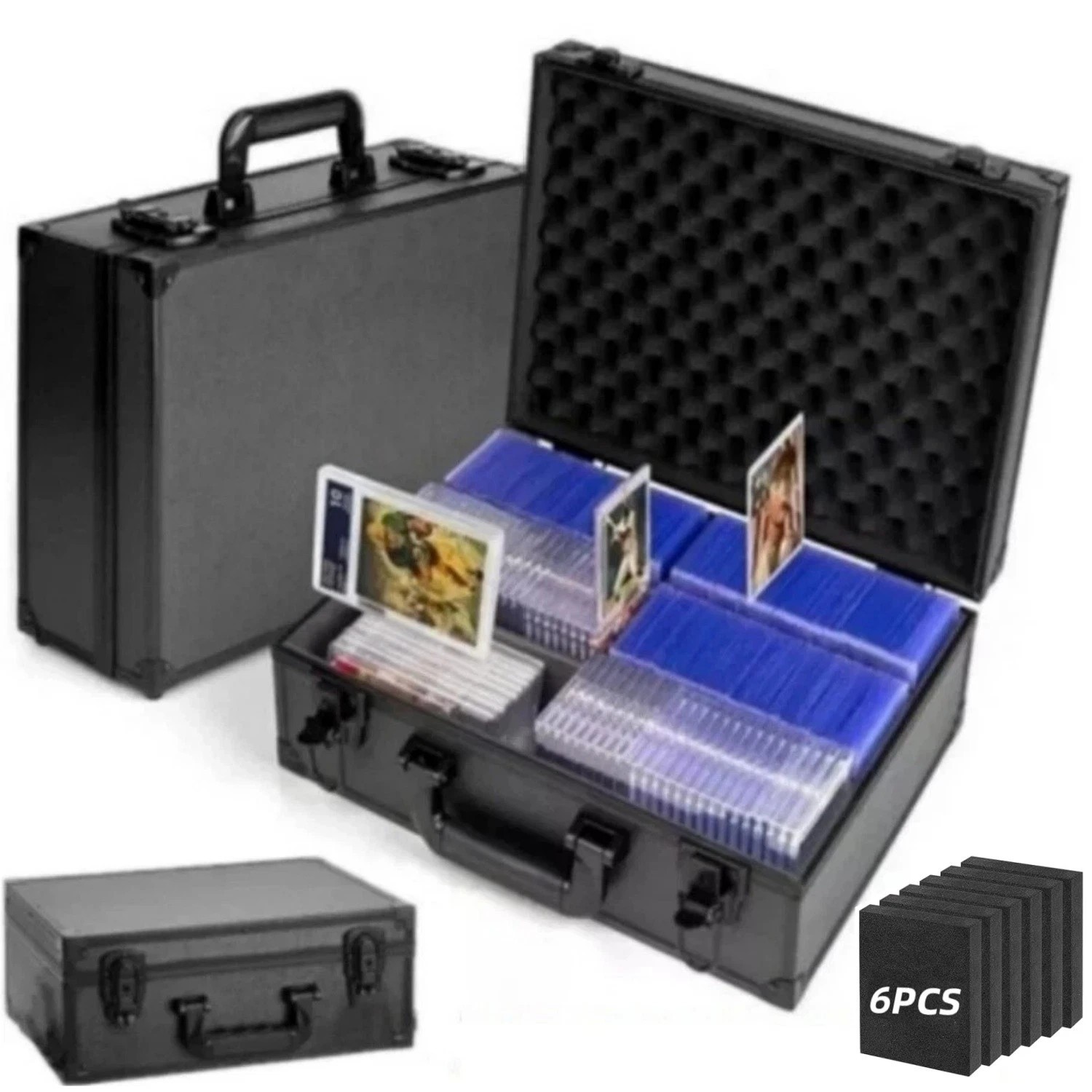 Card Case Storage Box for Toploader 600+ 35PT 3″x4″ Trading Sport Card w/
