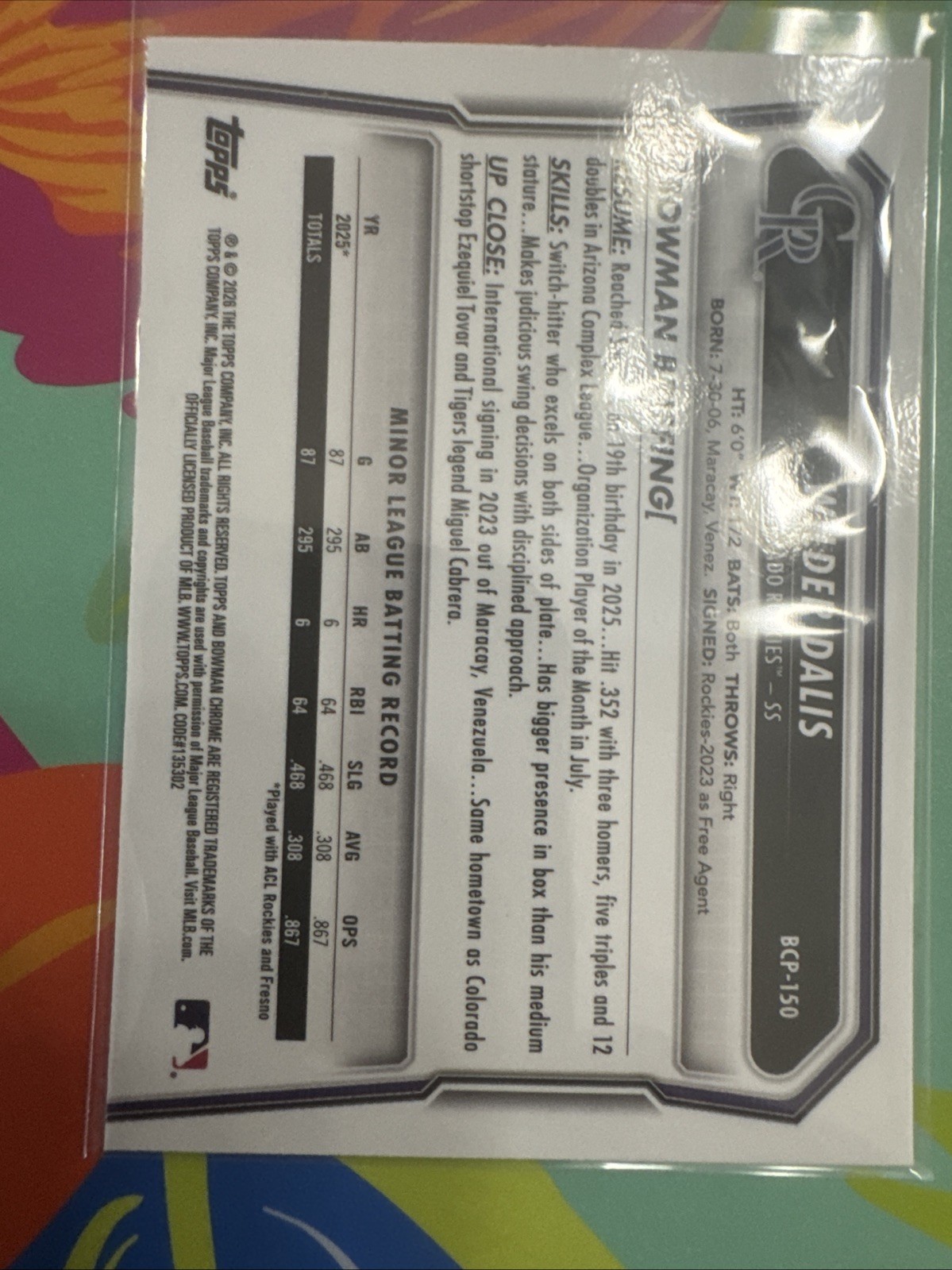 2026 Bowman Baseball Chrome Prospect #BCP-1 to BCP-150 Pick Card Complete Set