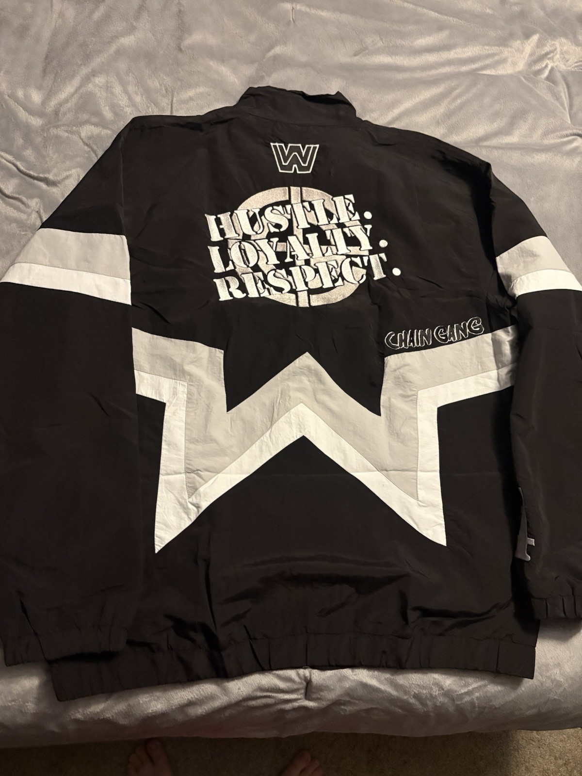 WWE John Cena Windbreaker Jacket Large Wrestling Chain Gang GOAT Hustle Loyalty