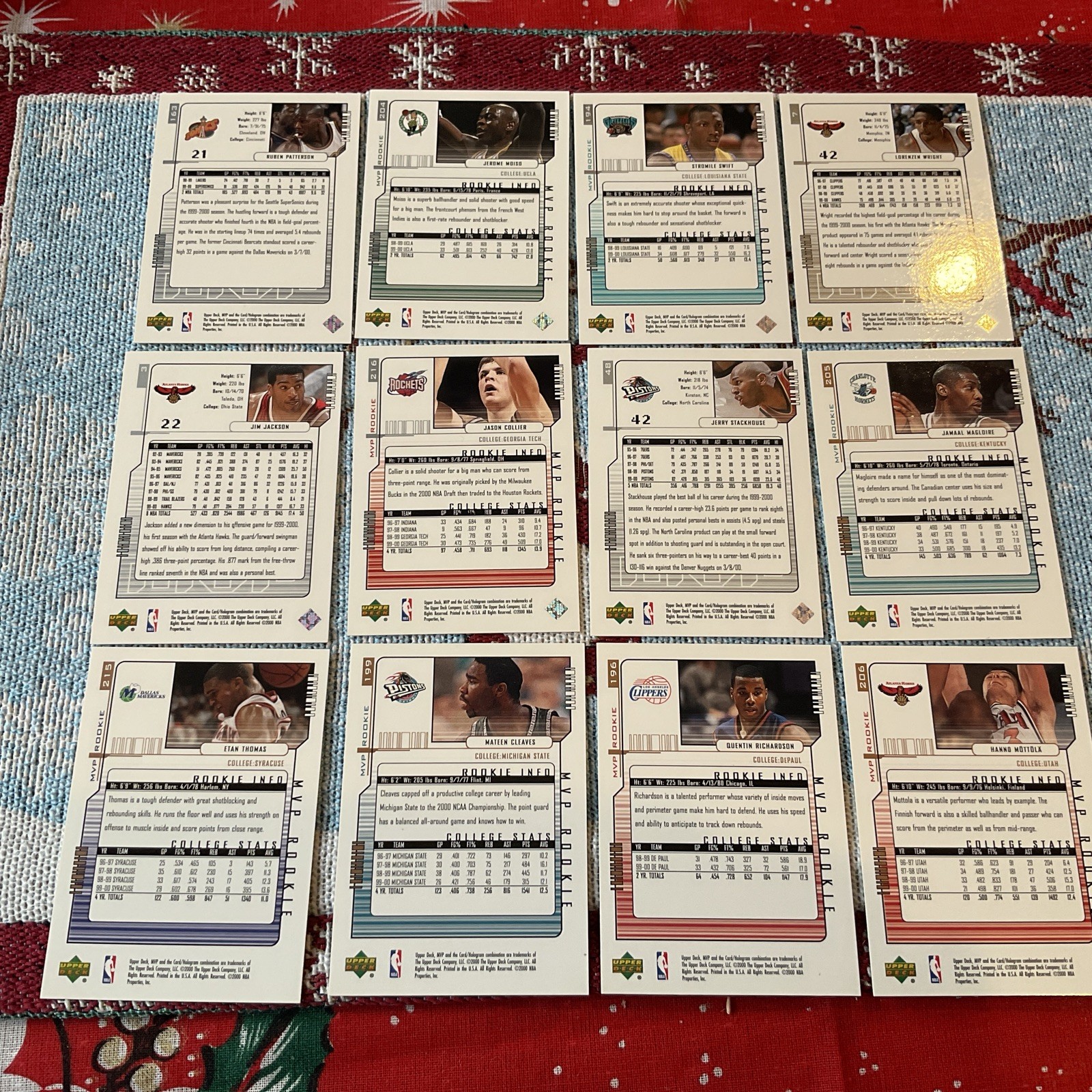 1999-00 Upper Deck MVP SILVER SCRIPT AND REG Basketball Lot Of 12 SEE List.