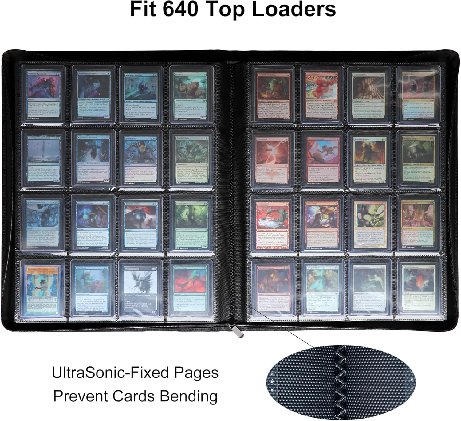Top Loader Binder 16 Pocket | Trading Card Album 640 Cards Toploader NEW 35pt
