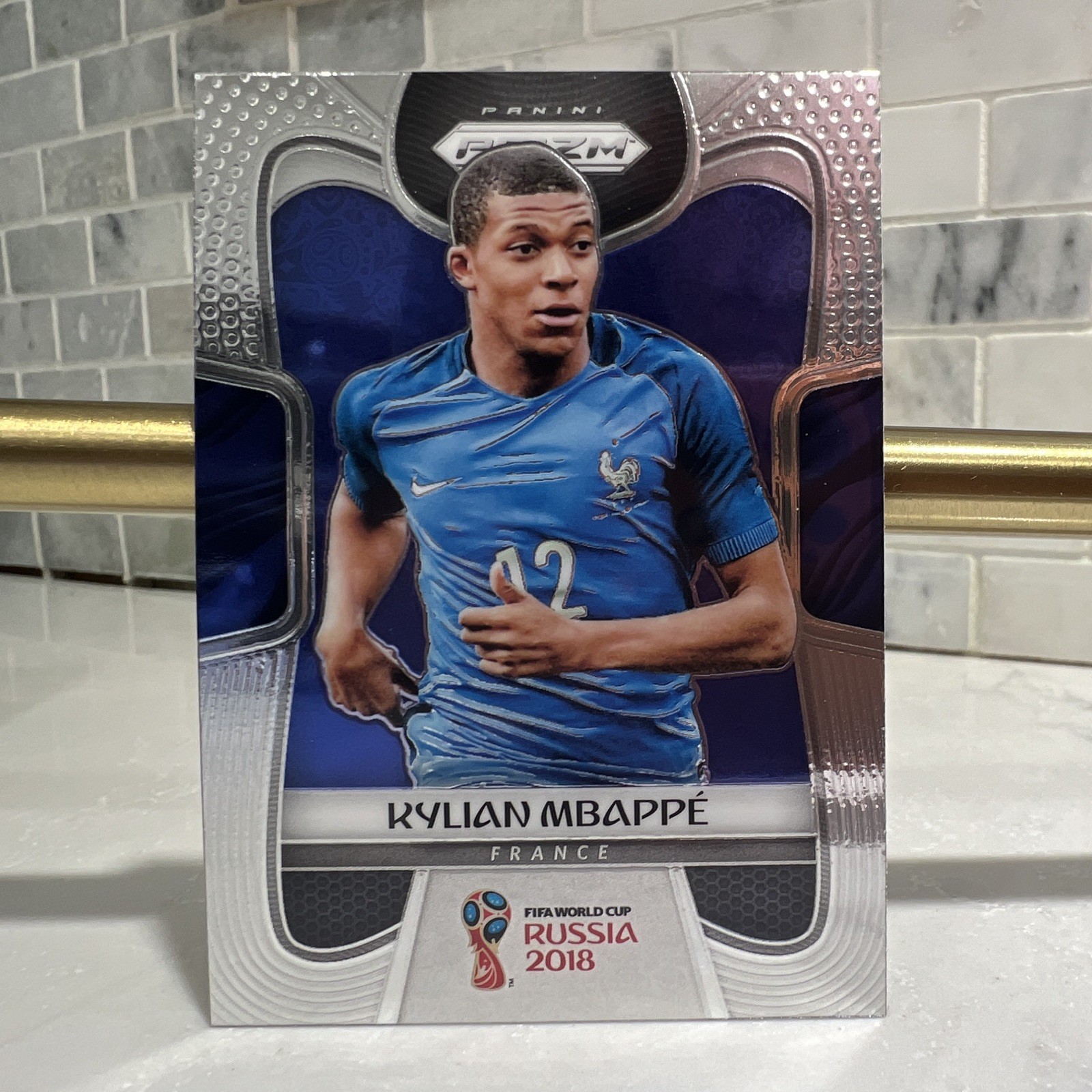 Panini 2018 Prizm World Cup Russia Soccer Kylian Mbappé France #80 Base