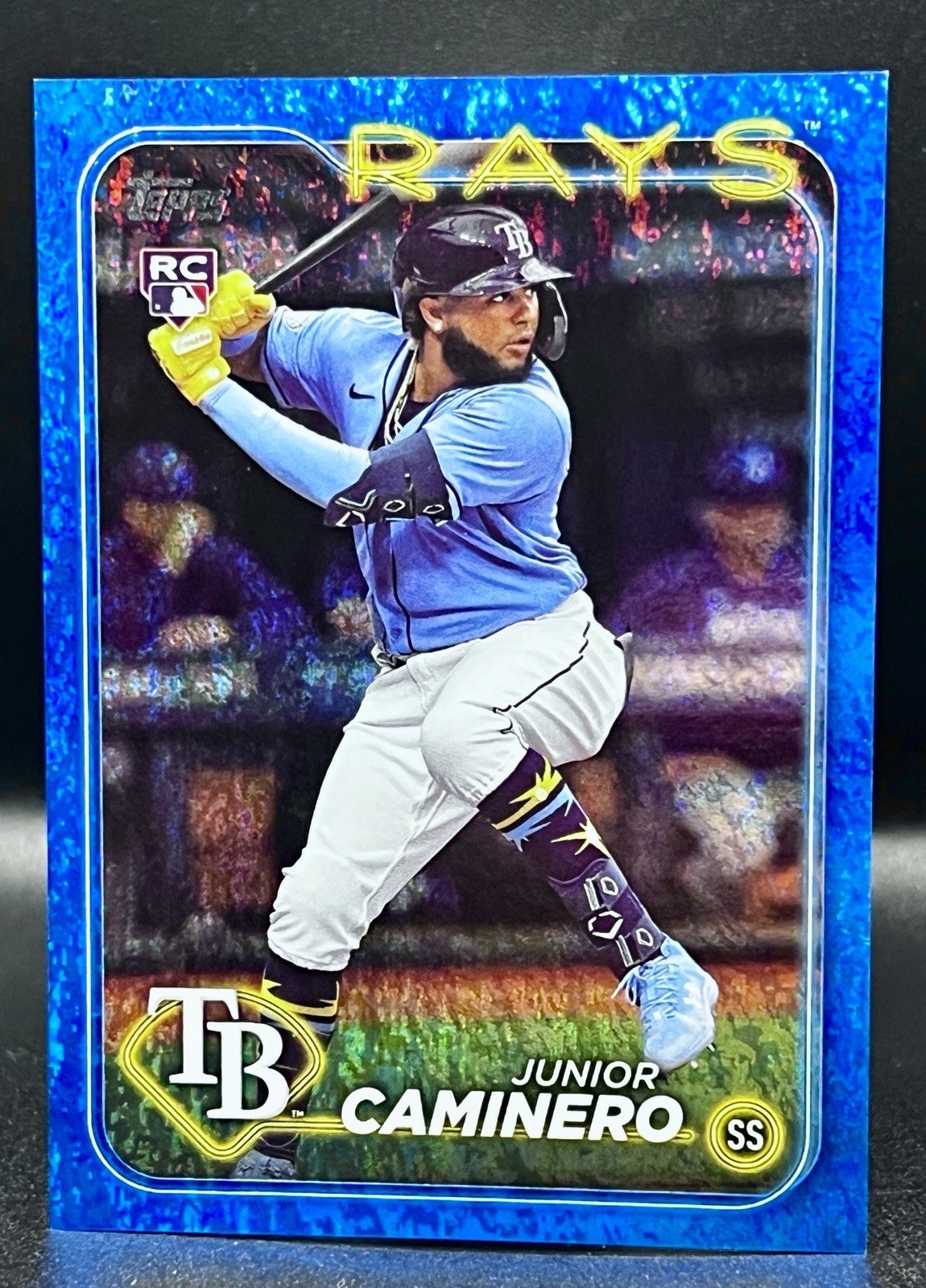 2024 Topps Series Two Junior Caminero Rookie #628 Blue Foil /999 (RC) Rays