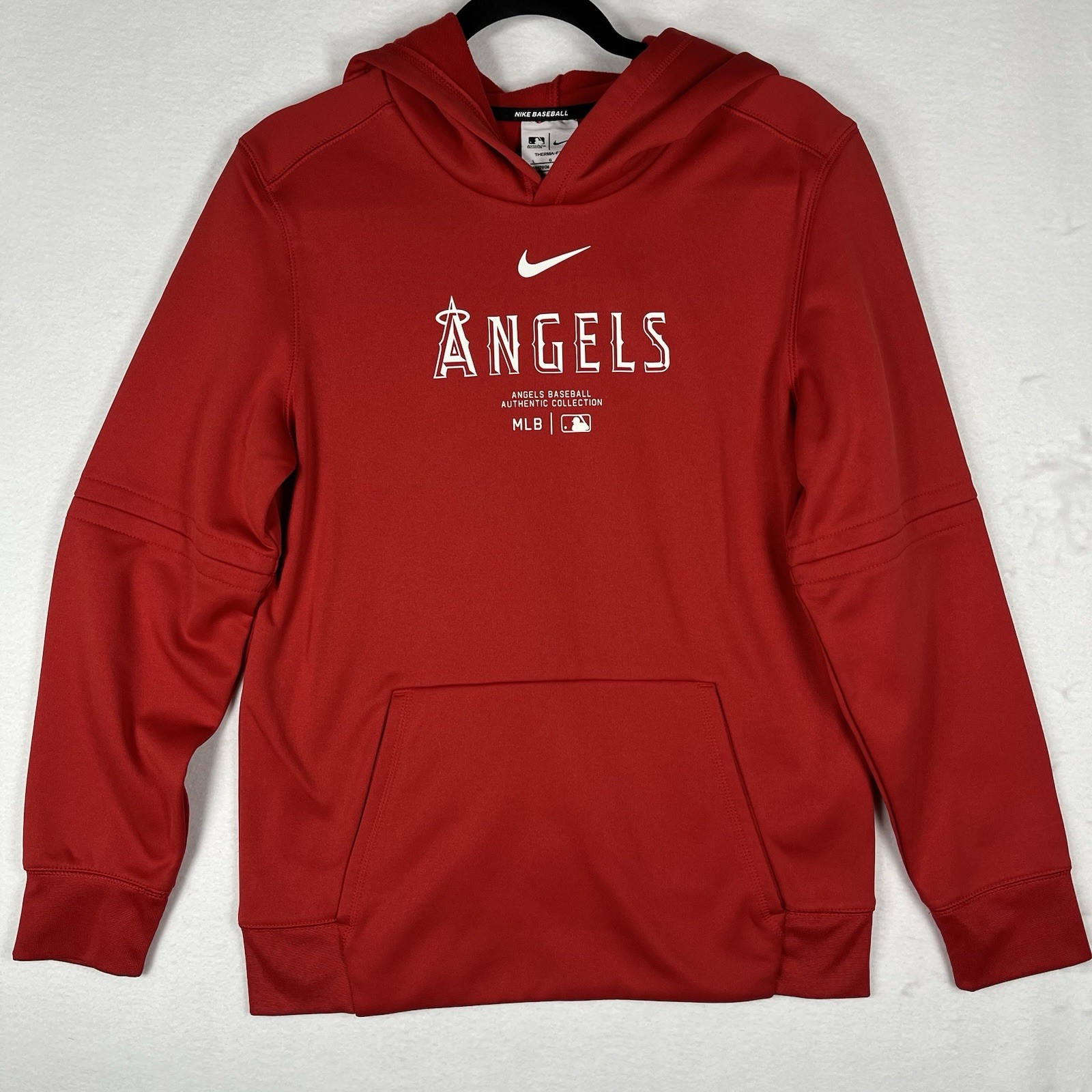 Nike Los Angeles Angels Hoodie Youth Large Red Therma Fit MLB Baseball Pullover