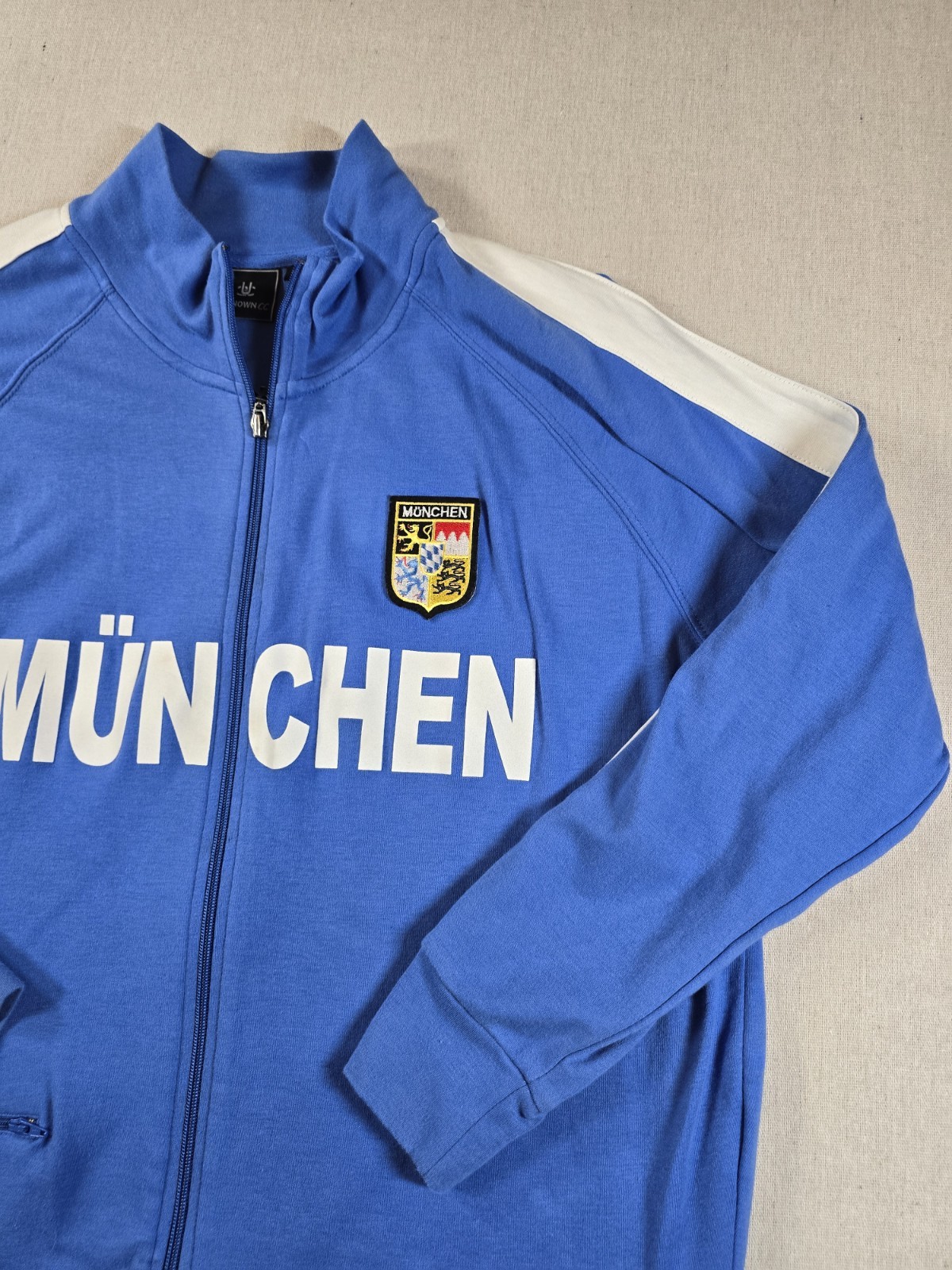 Munchen Unknown CC Men’s Blue Full-Zip Track Jacket with Patch Germany Size L