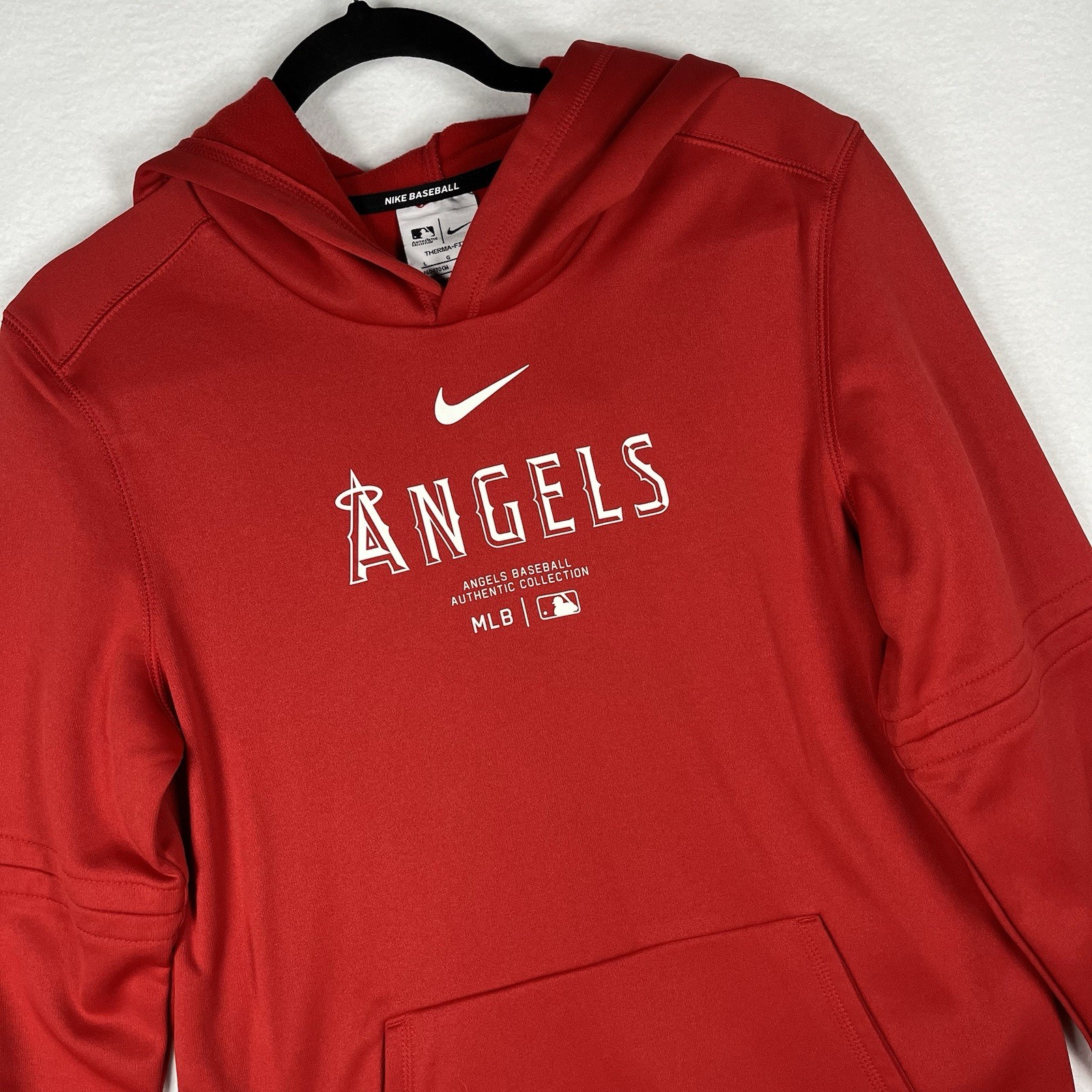 Nike Los Angeles Angels Hoodie Youth Large Red Therma Fit MLB Baseball Pullover