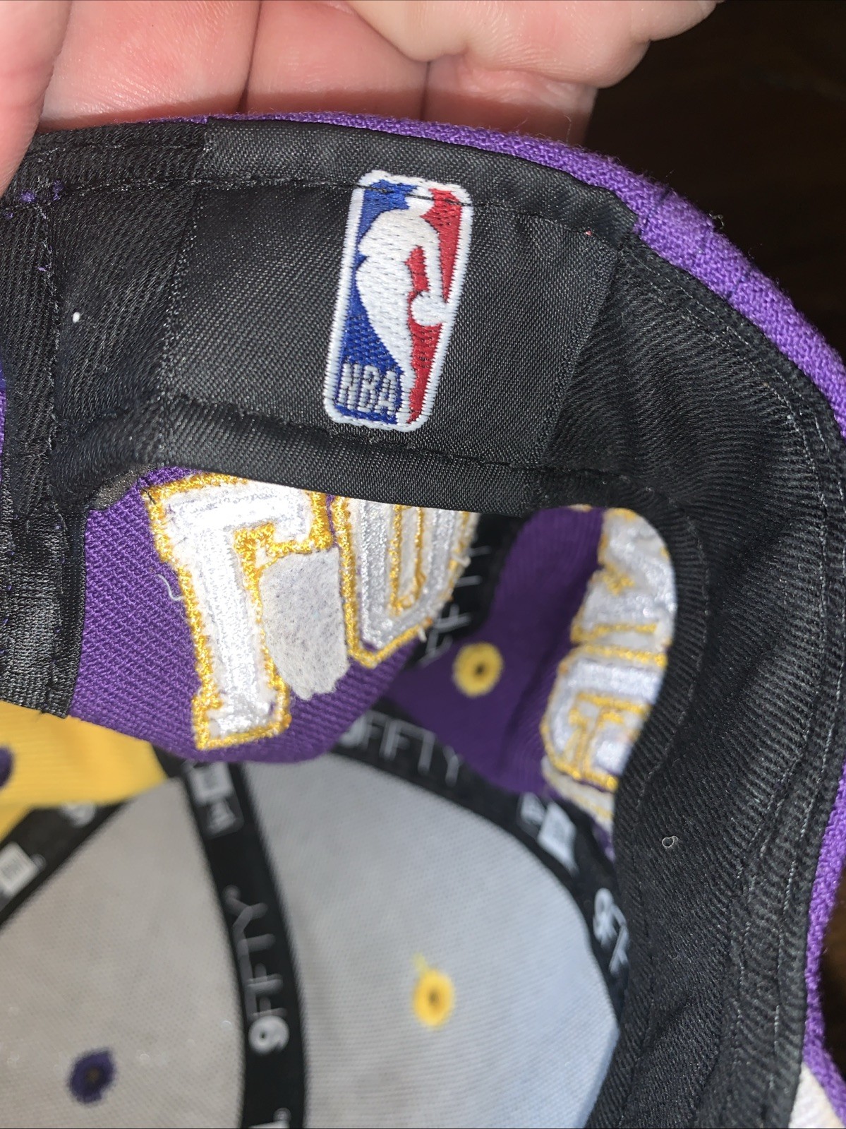 Los Angeles Lakers New Era Team Split 9FIFTY Snap Back Hat-Purple/Yellow