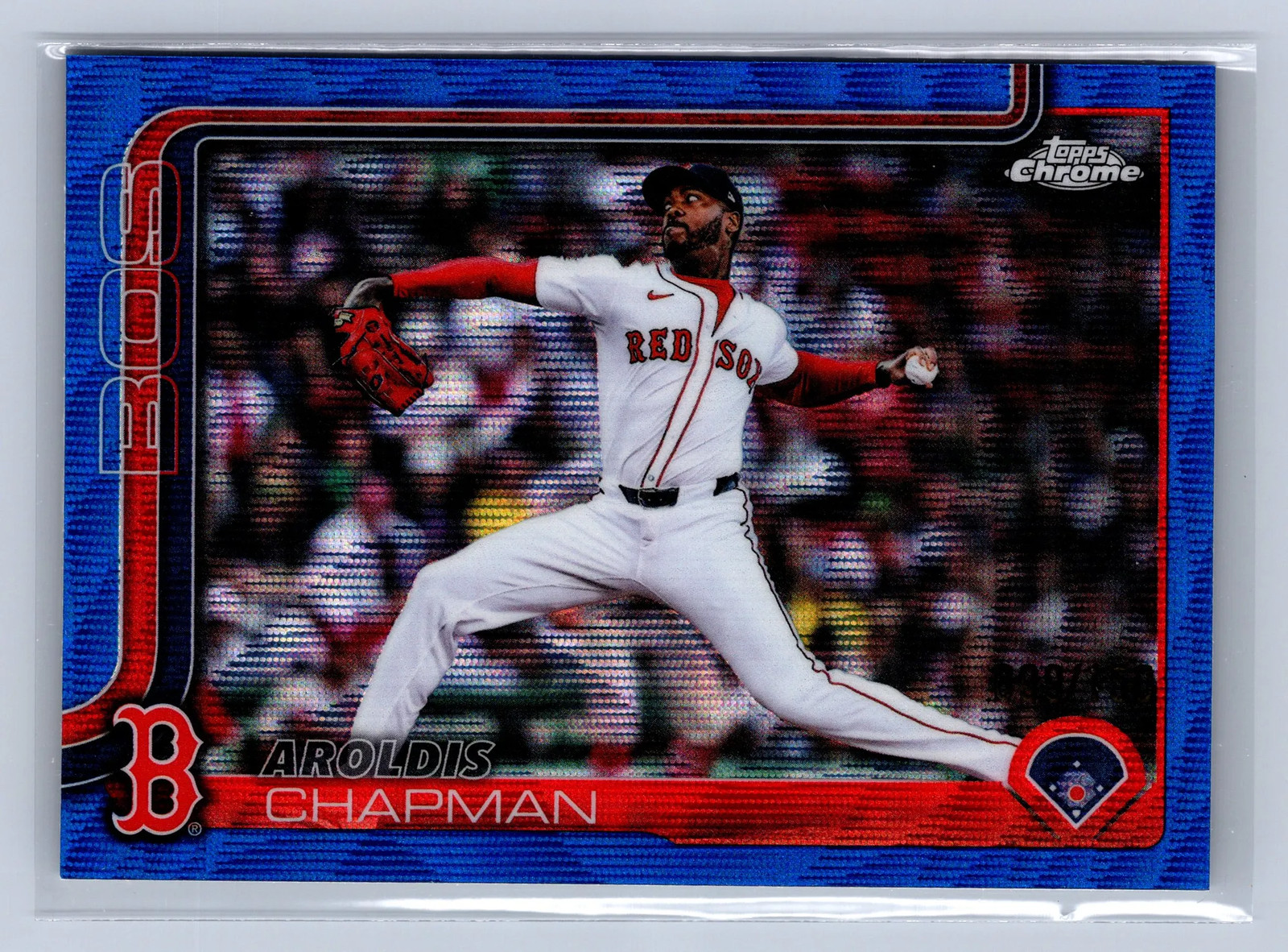 2025 Topps Chrome Update Aroldis Chapman Blue Wave Refractor /150 #USC191