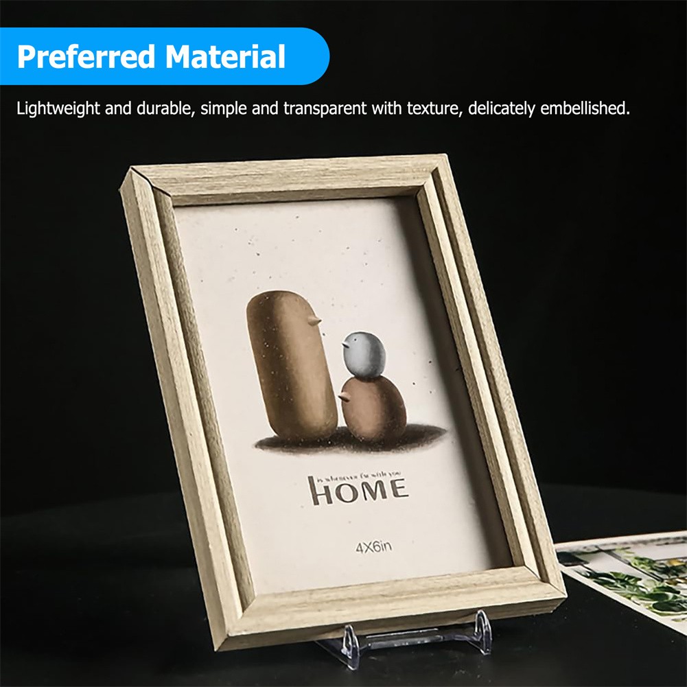 5/10/20 Pcs Two Part Adjustable Clear Acrylic Plastic Card Display Stand Easel