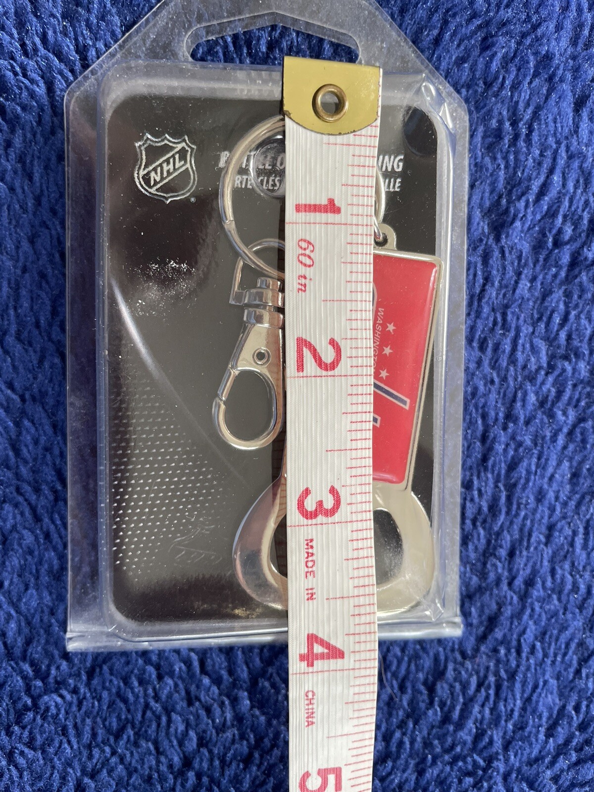 NHL Bottle Opener Key Chain – Washington Capitals, Chrome Finish, Compact Design